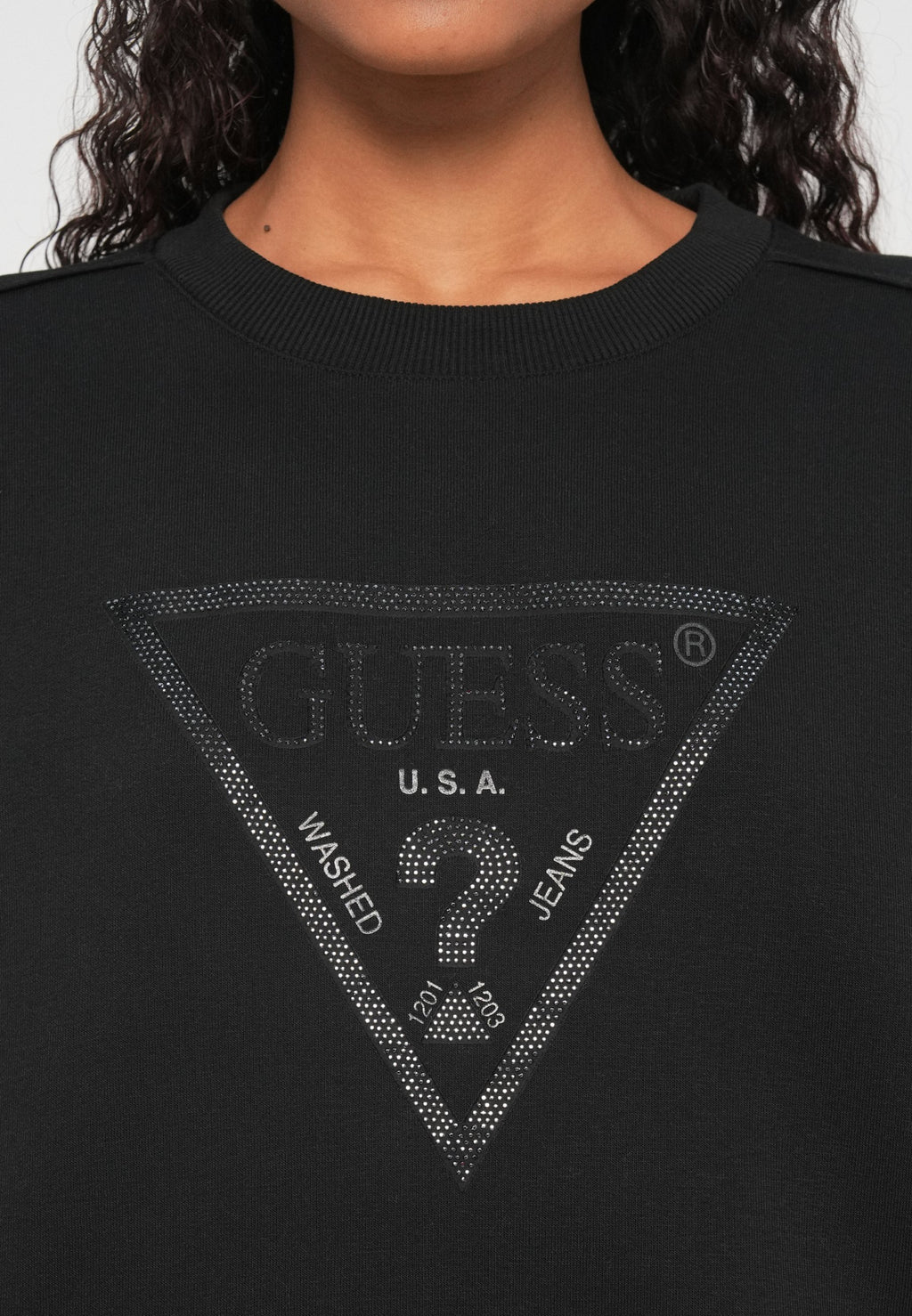 TRIANGLE STUDS - Sweatshirt - jet black