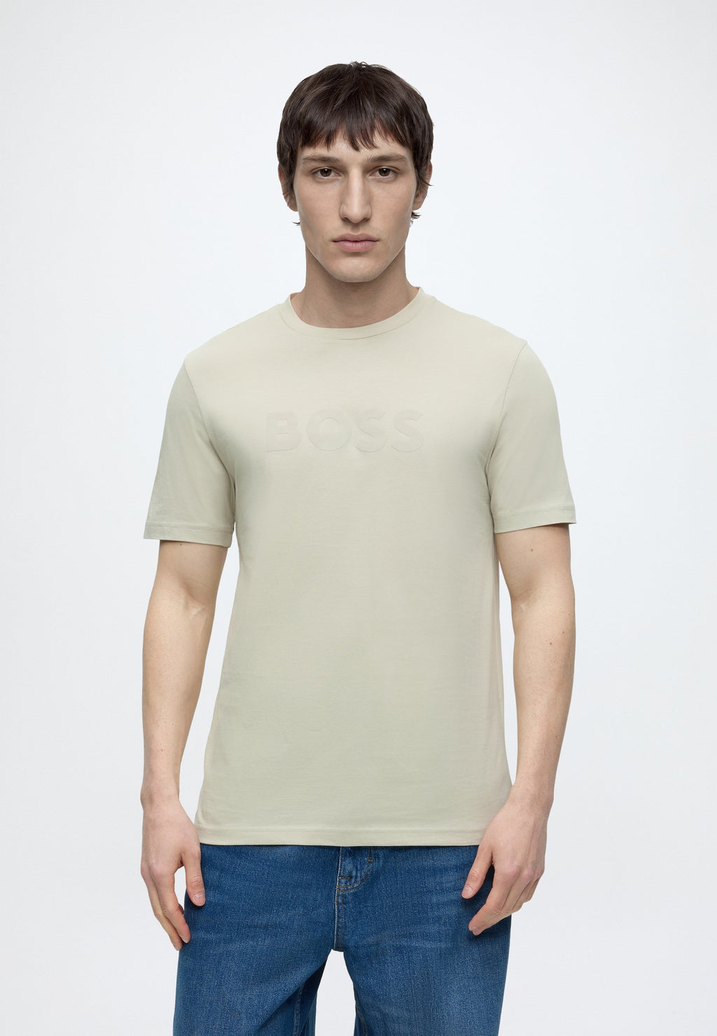 TE LOGO - Print T-shirt - light beige