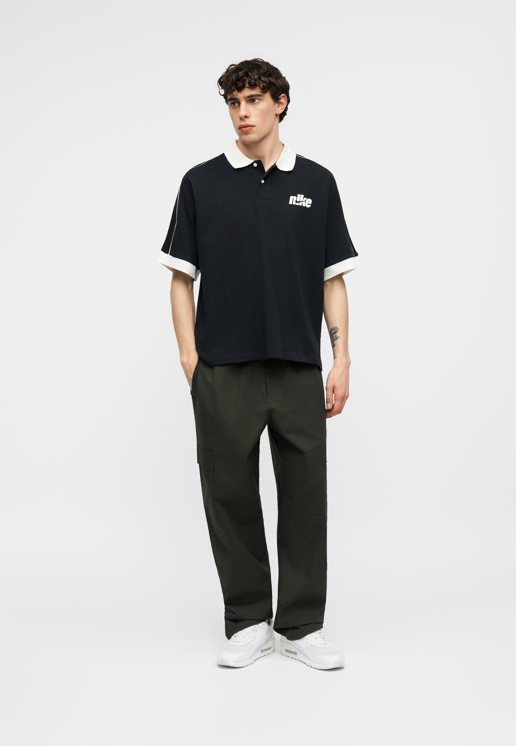 CLUB FUTBOL - Polo shirt - black/sail