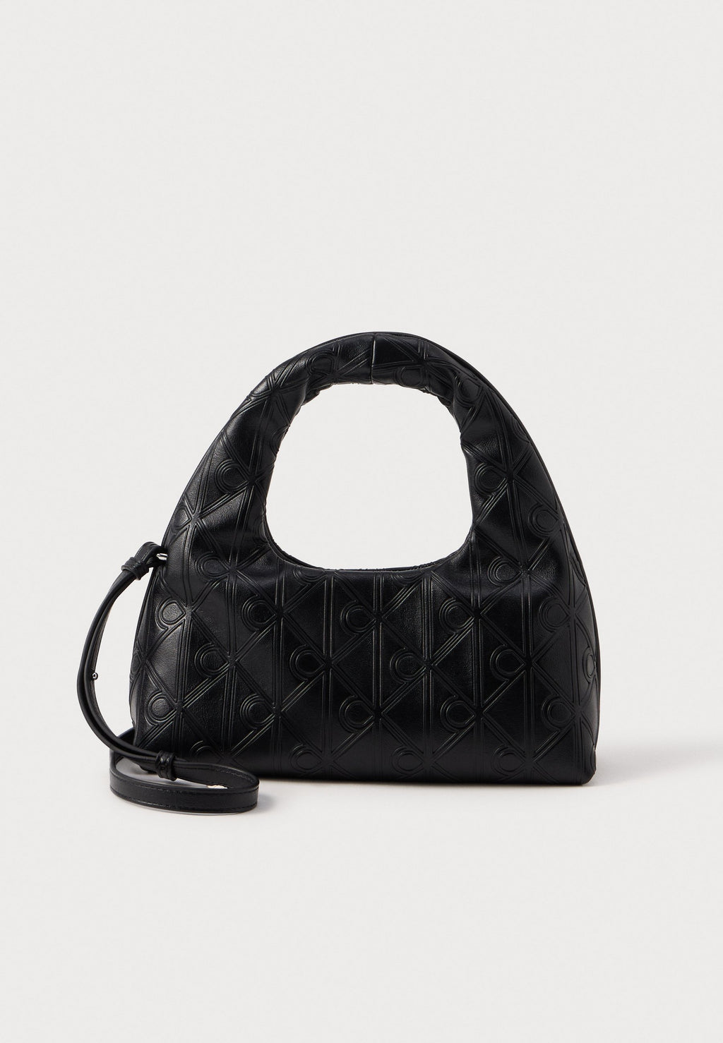 EMBLEM PUFFER BAG WITH STRAP - Cross body bag - black