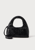 EMBLEM PUFFER BAG WITH STRAP - Cross body bag - black