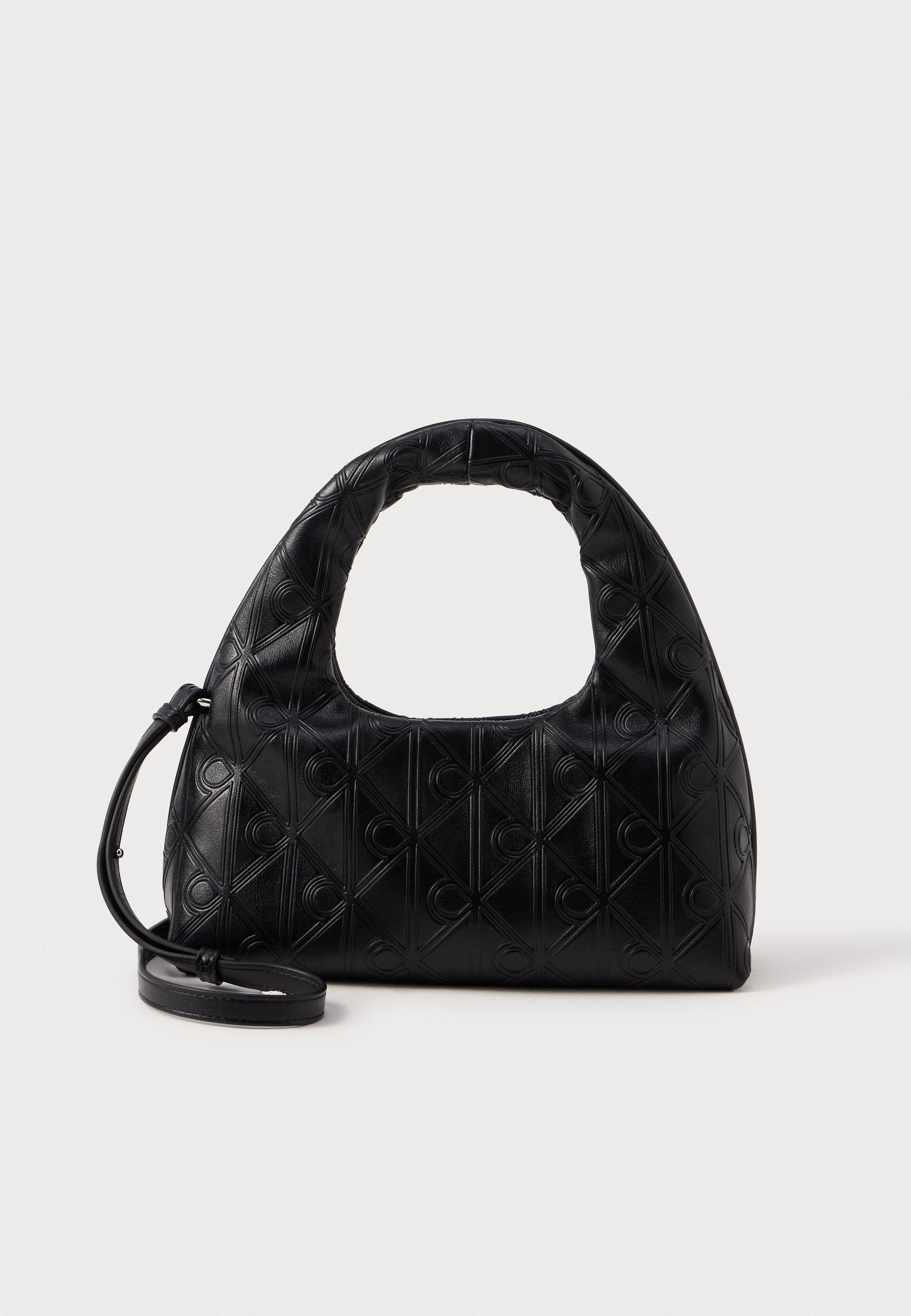 EMBLEM PUFFER BAG WITH STRAP - Cross body bag - black