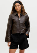 Leather JXSIF Leather - Leather jacket - bracken