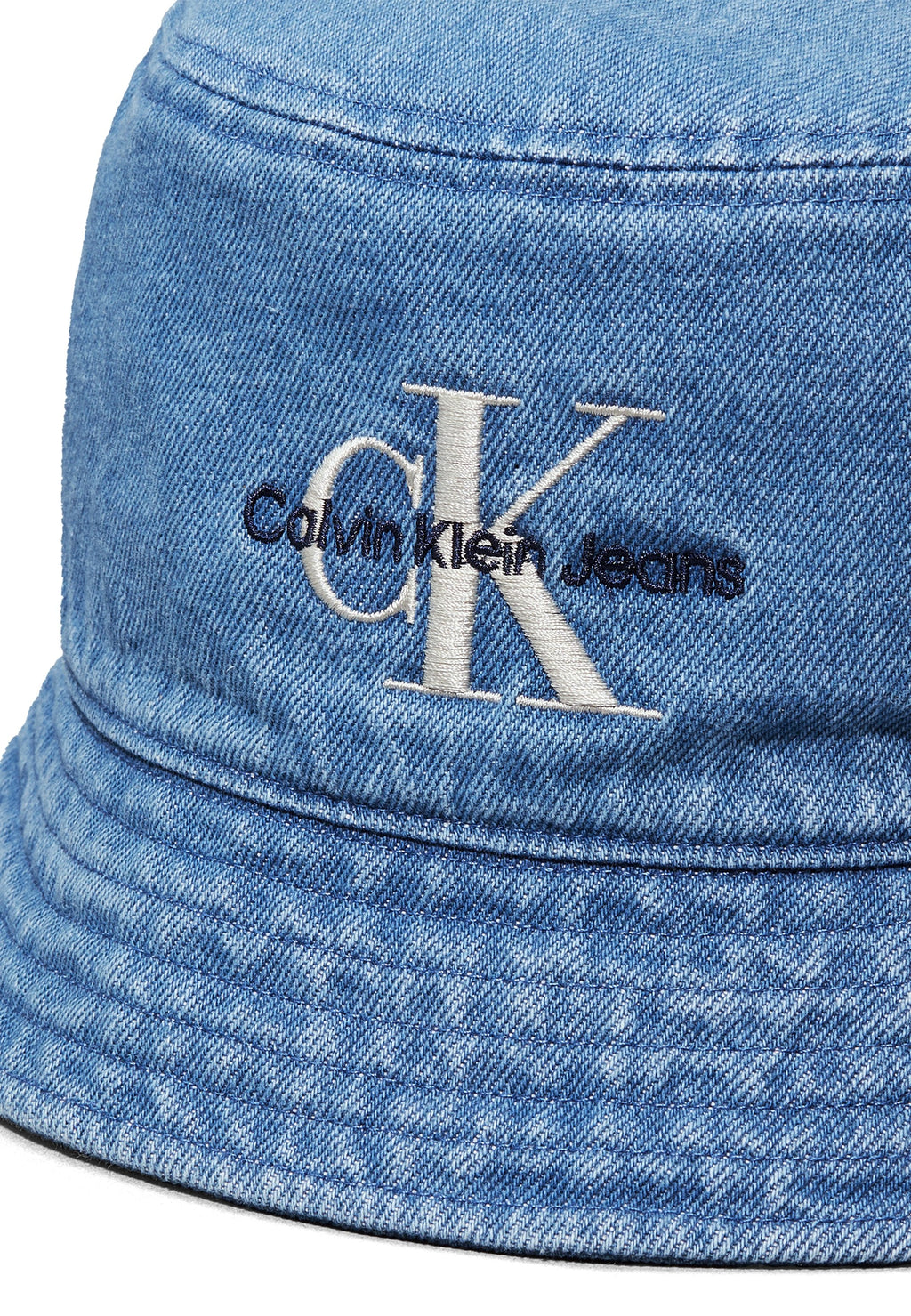 MONOLOGO EMBROIDERY DENIM BUCKET UNISEX - Hat - vintage denim