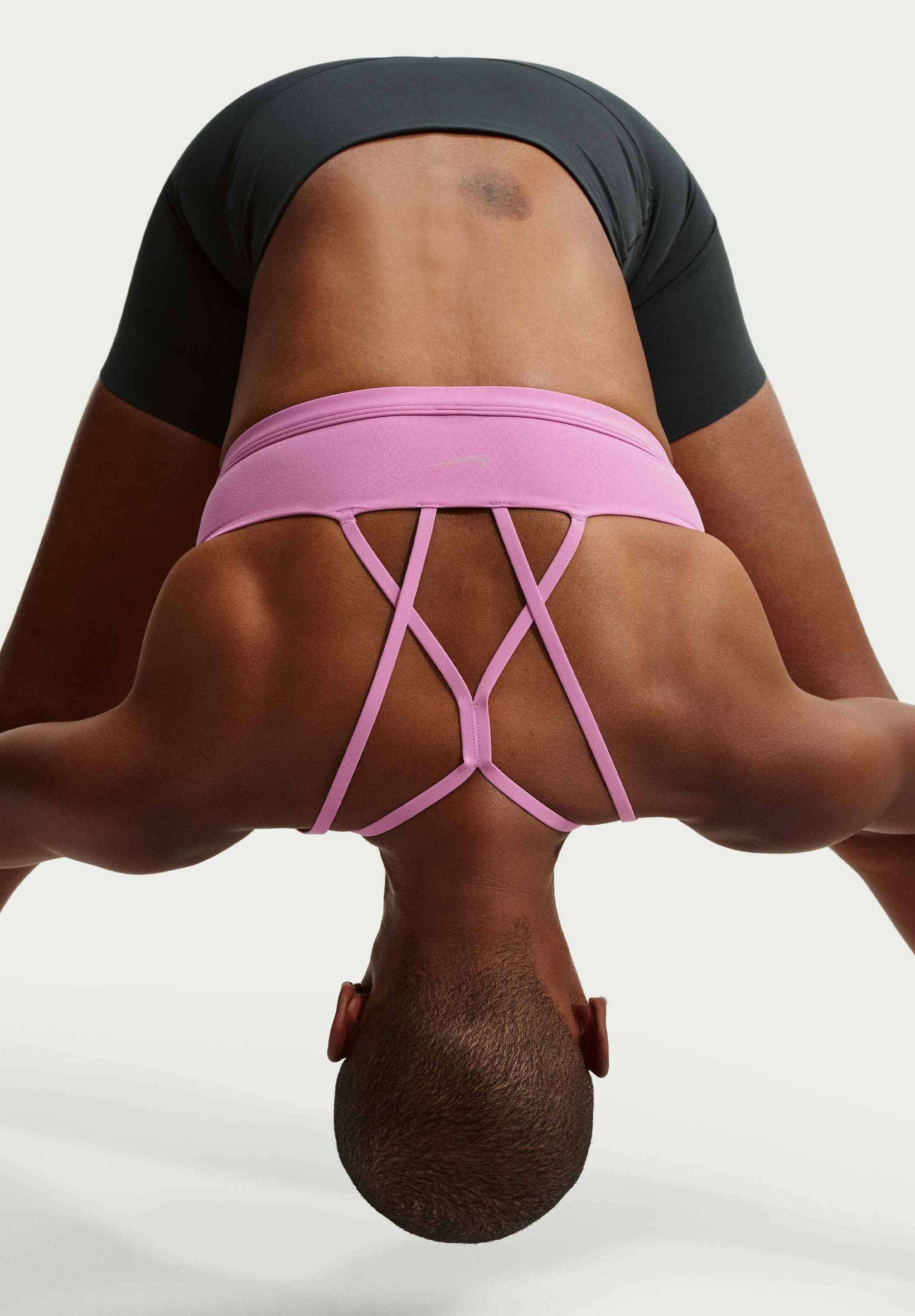 W NK DF ZENVY STRAPPY BRA - Soutien-gorge de sport à maintien léger - fuchsia/blanc