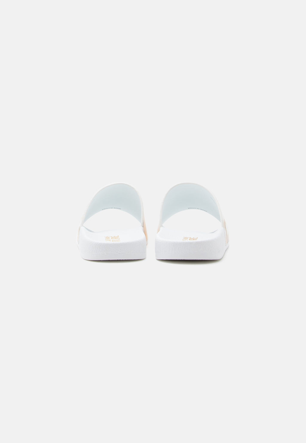 FONDO - Pool slides - white/gold-coloured