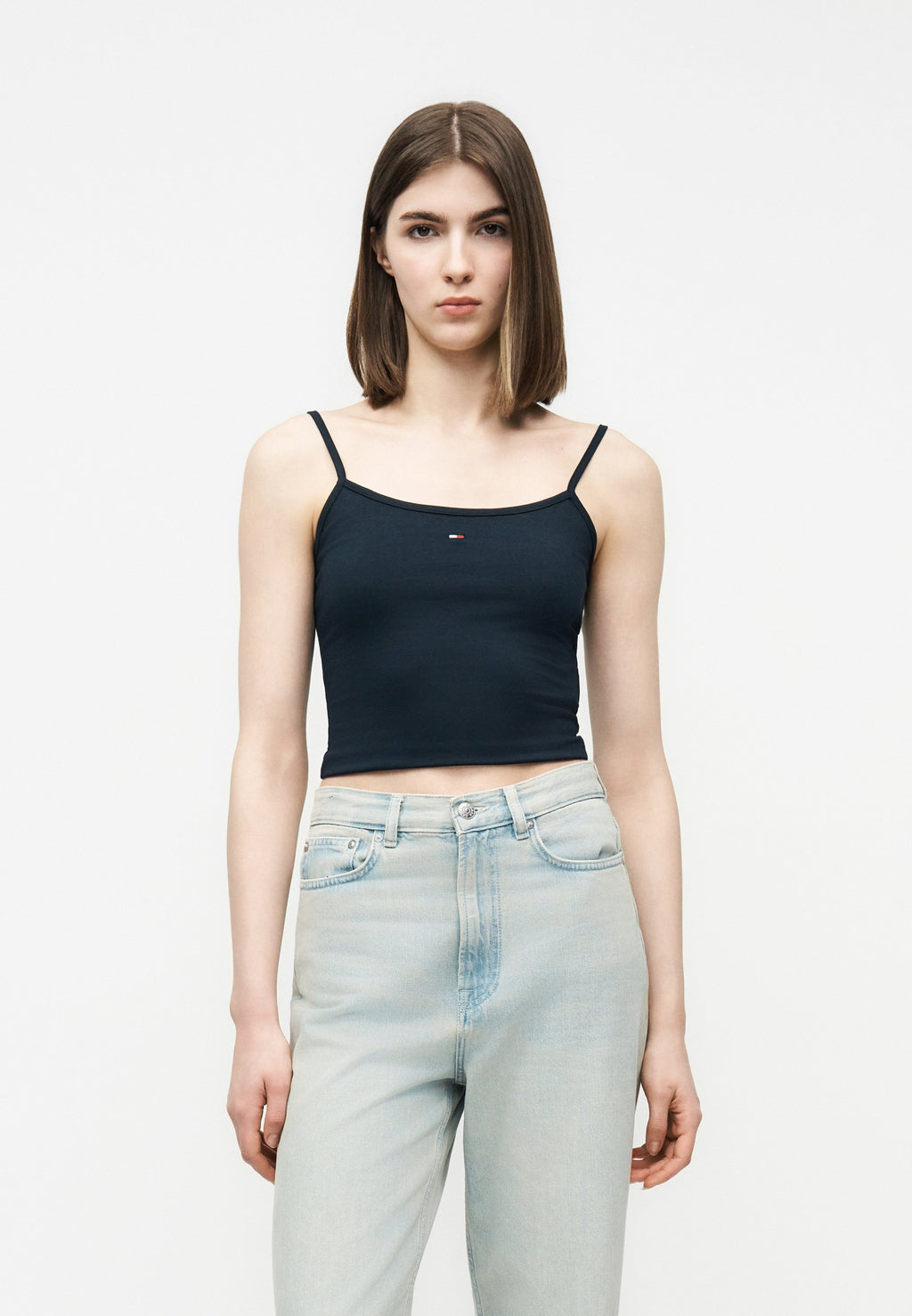 2-PACK SLIM SPAGHETTI STRAP TOPS - Top - ecru/dark night navy