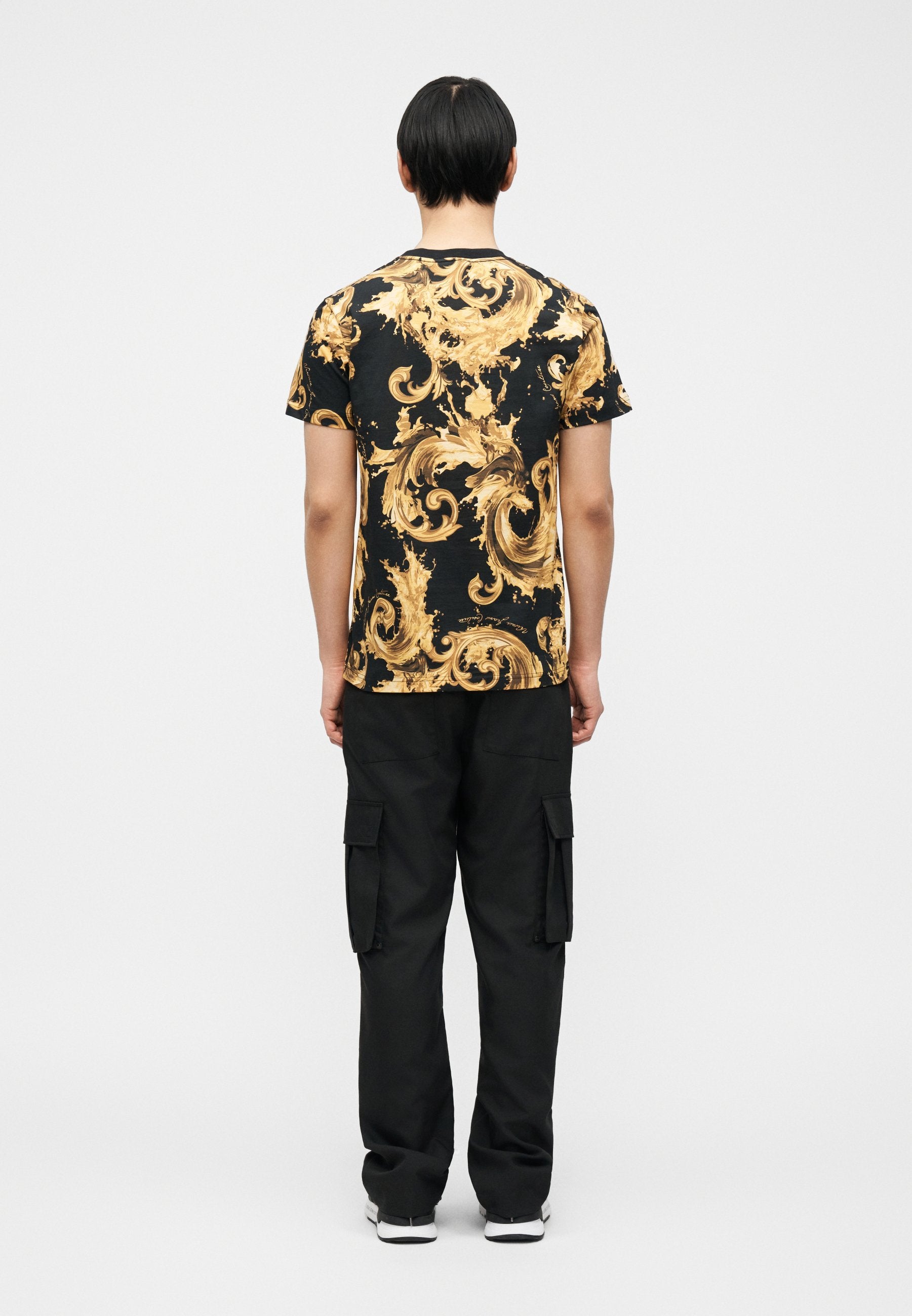 PRINT - Print T-shirt - black/gold-coloured