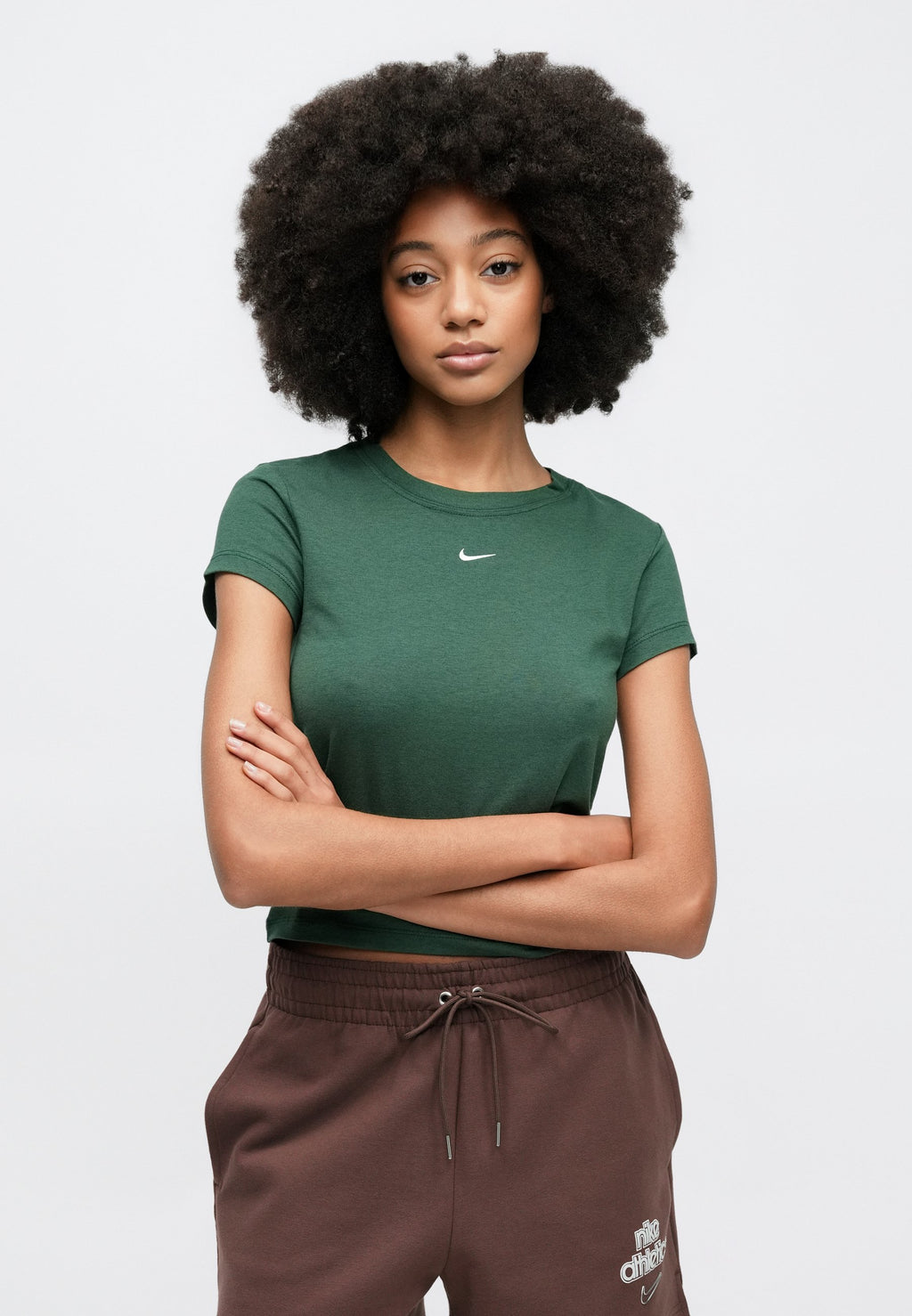 Basic T-shirt - fir/white
