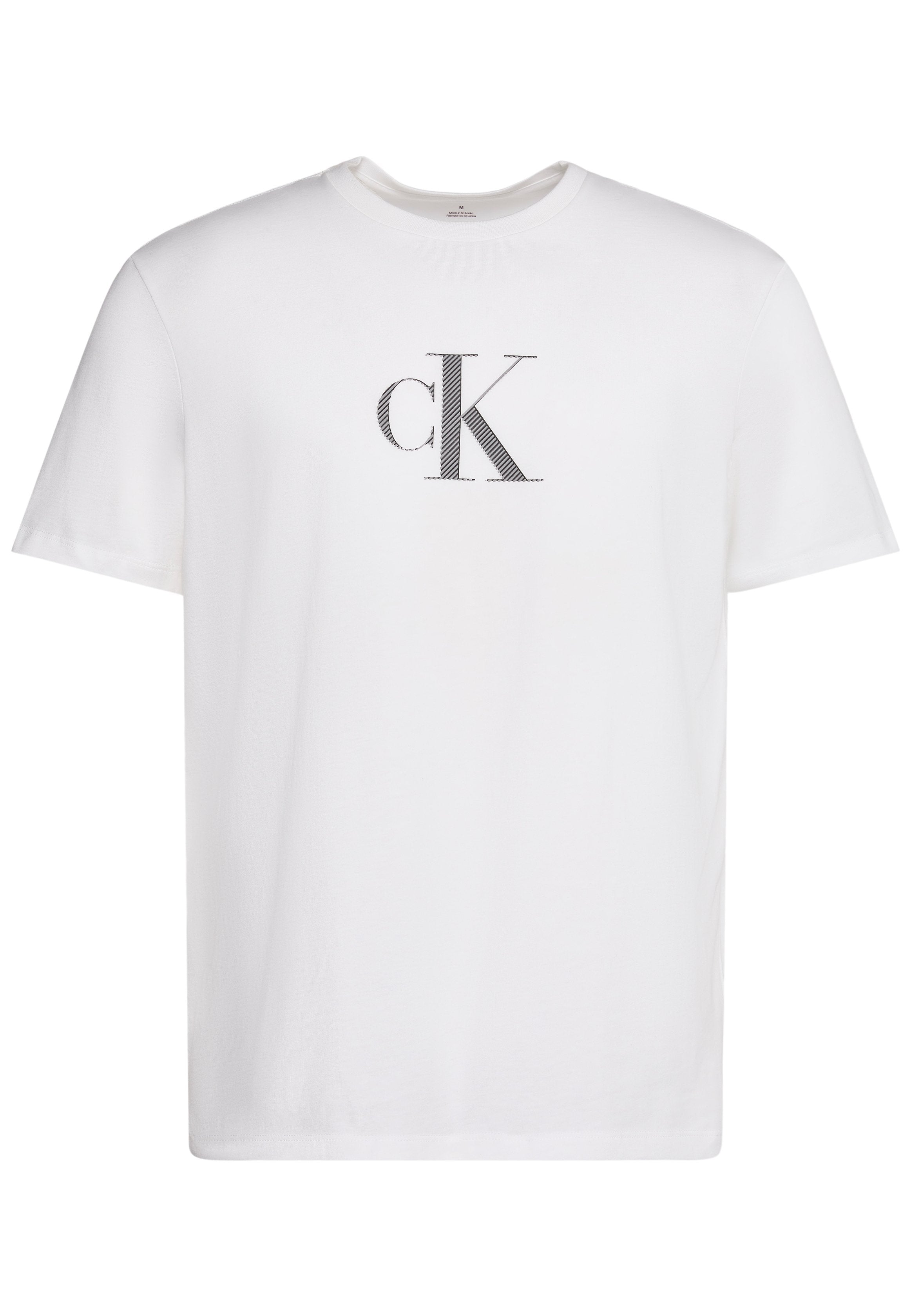 DISTRESS MONOGRAM GRAPHIC TEE - Print T-shirt - bright white