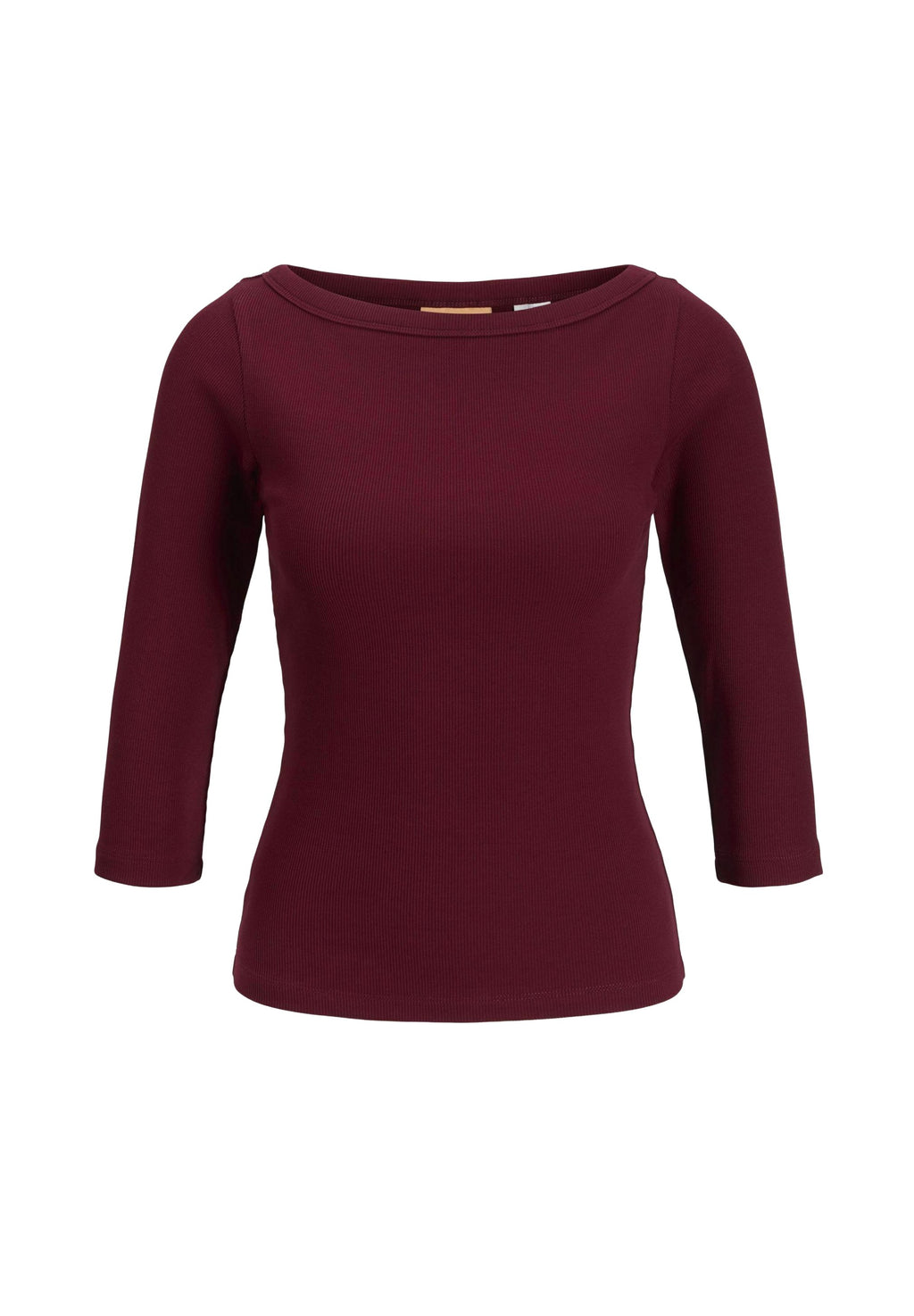 JXFIFI STR 3/4 BOATNECK TOP JRS NOOS - Haut à manches longues - cabernet
