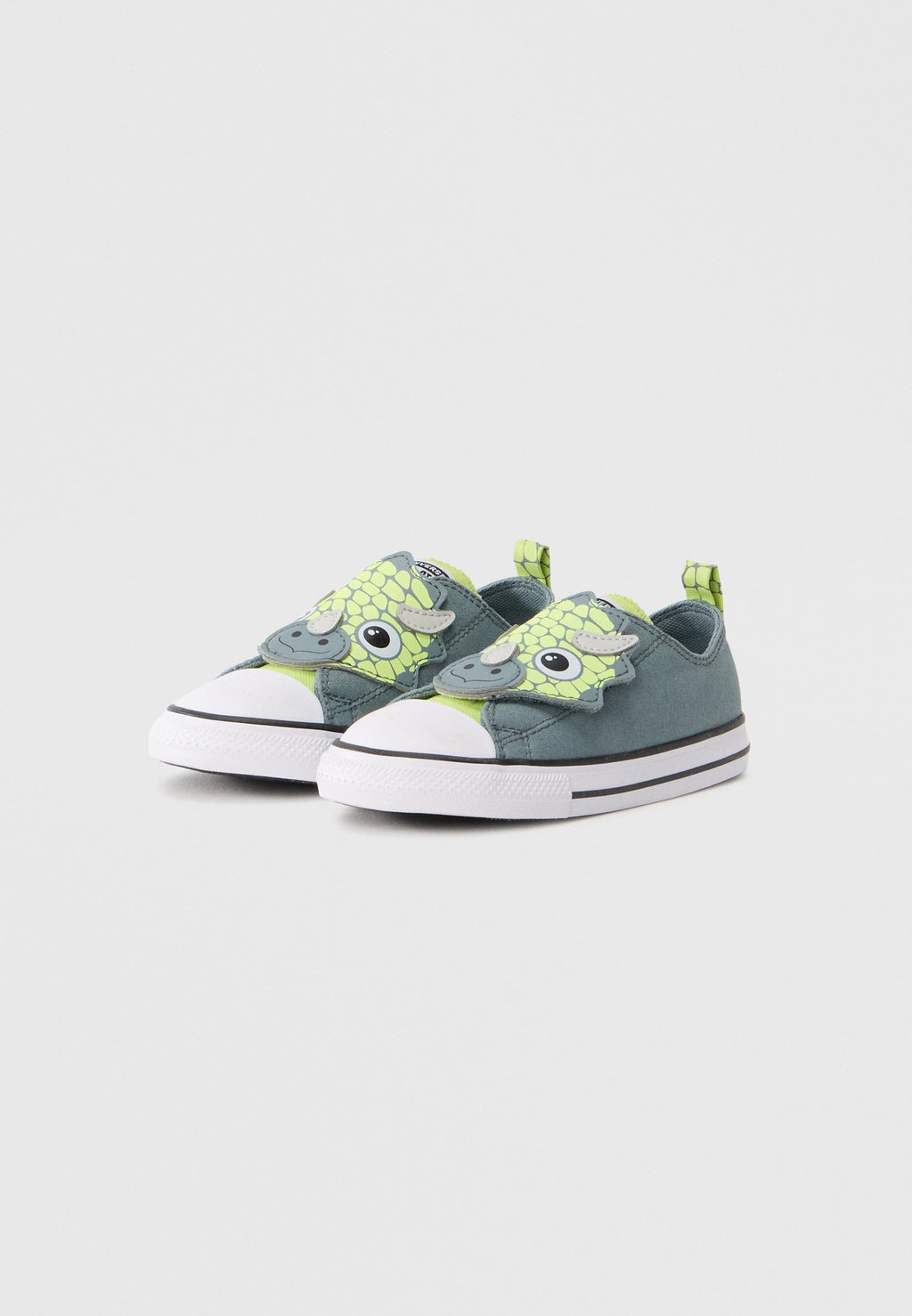 CHUCK TAYLOR ALL STAR ONE STRAP DINOS EASY-ON UNISEX - Trainers - mineral brew/neon mantis/white
