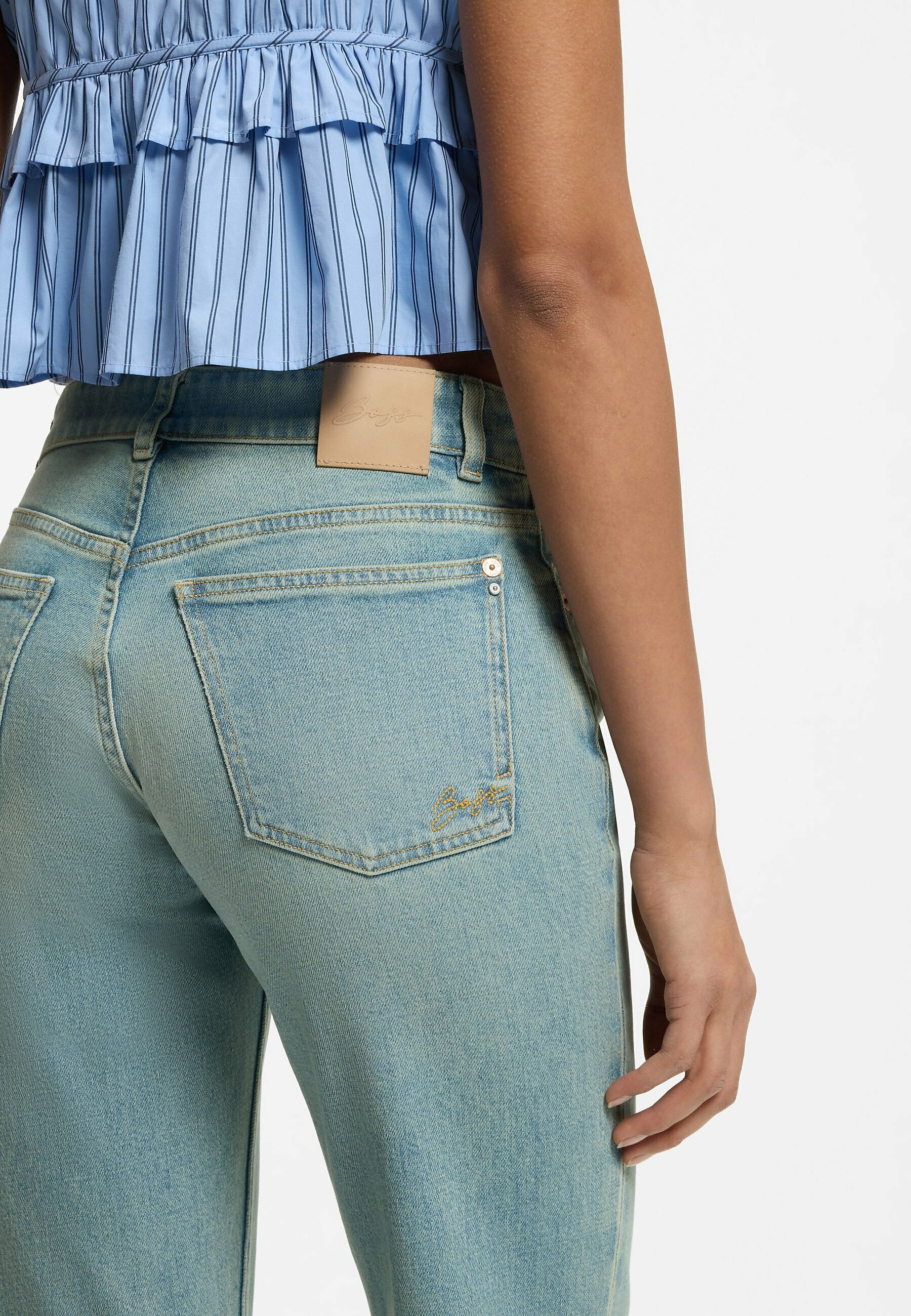 BOSS C_SOFT BOOTCUT 2.0 - Bootcut jeans - blue
