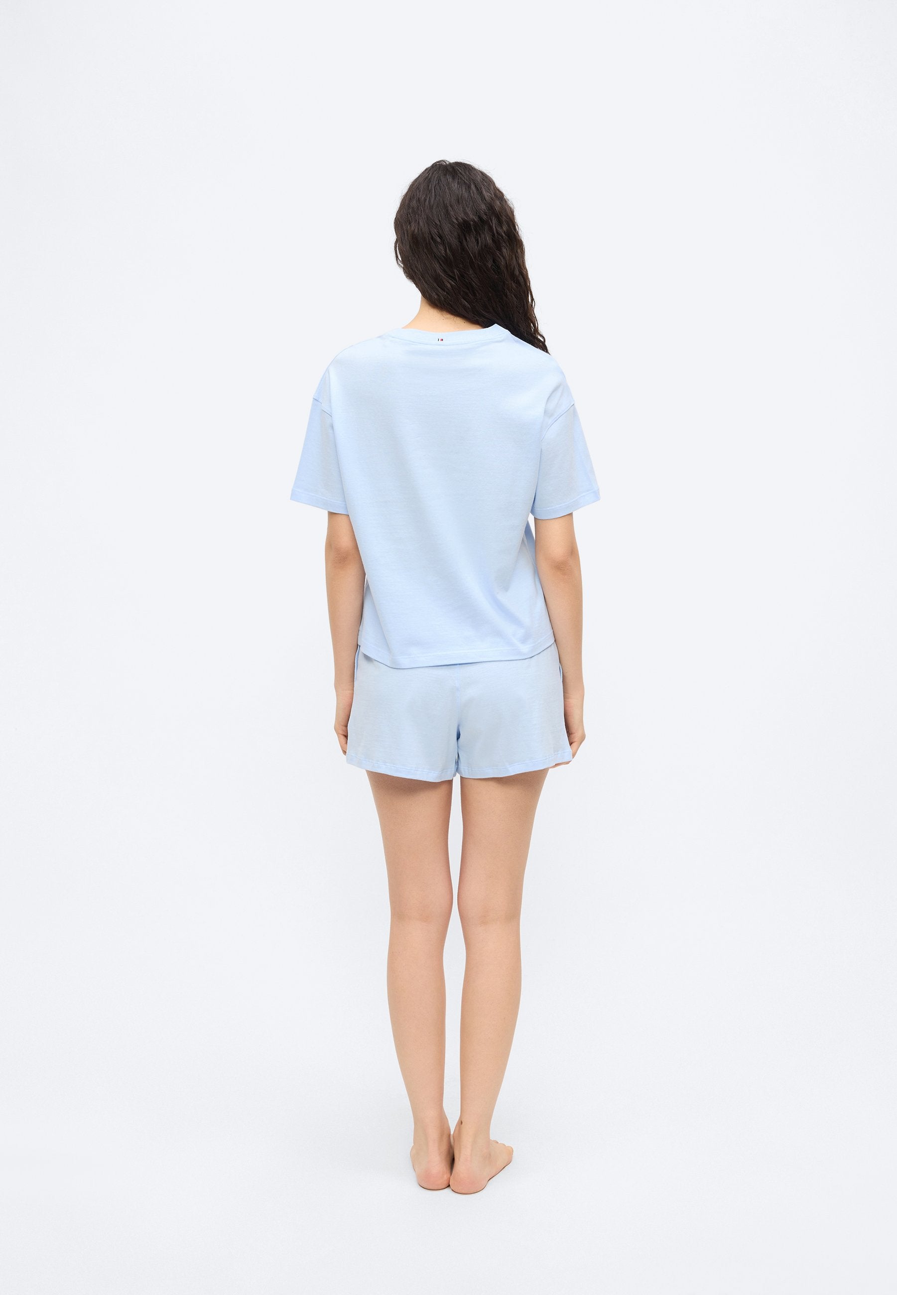 SOLID SHORT - Pyjama set - sweet blue