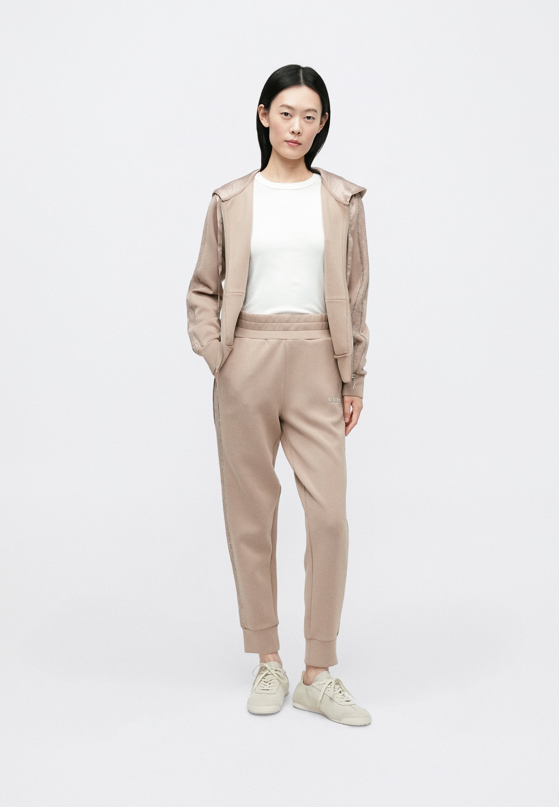 NEW HOODED - Zip-up sweatshirt - summer clay