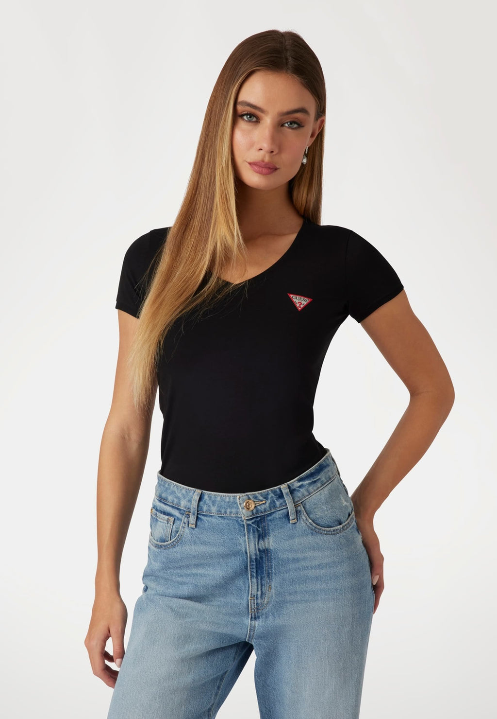 MINI TRIANGLE TEE - Basic T-shirt - jet black