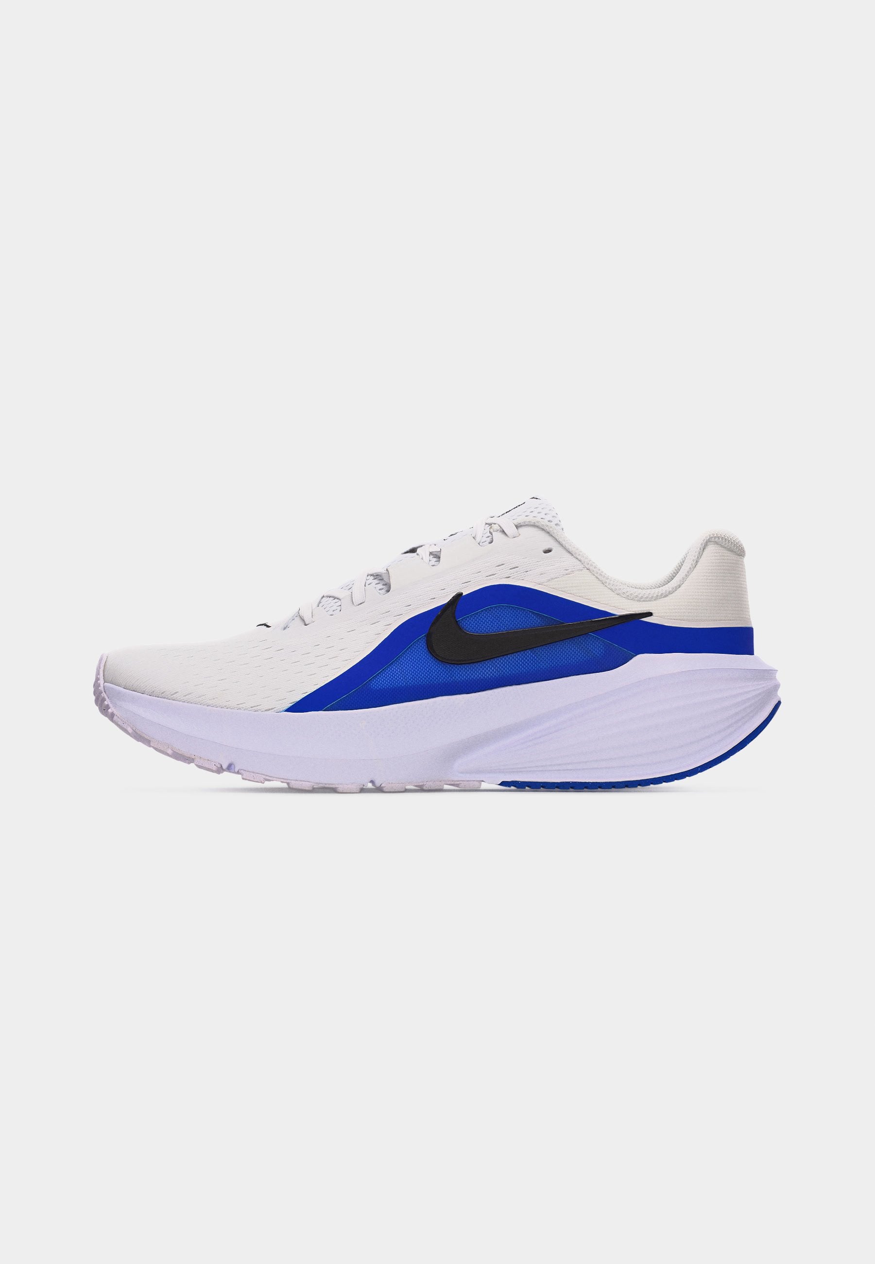 DOWNSHIFTER 14 - Road running shoes - white/black/racer blue/anthracite/platinum-coloured tint