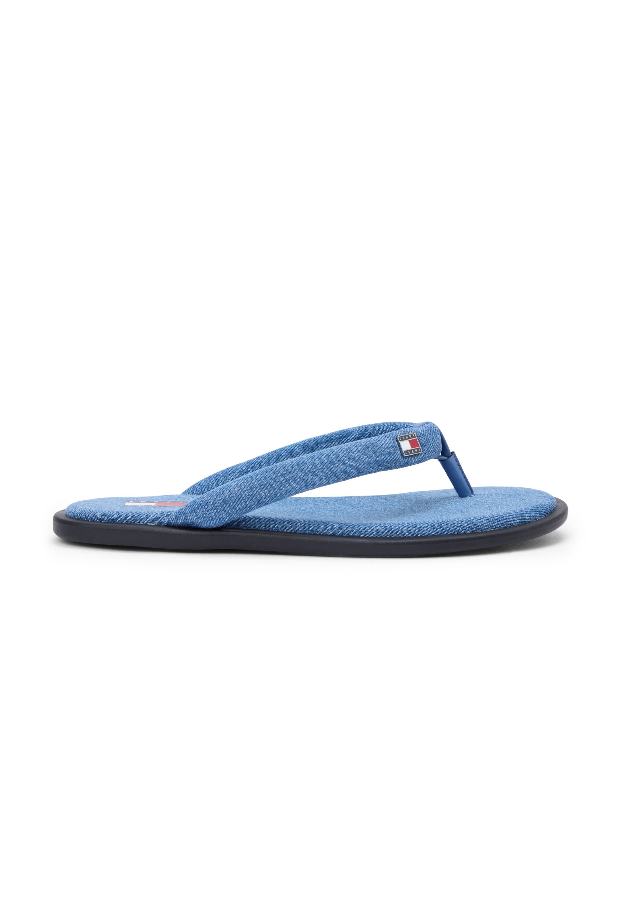 DENIM PADDED STRAP FLIP-FLOPS - Sandals - denim