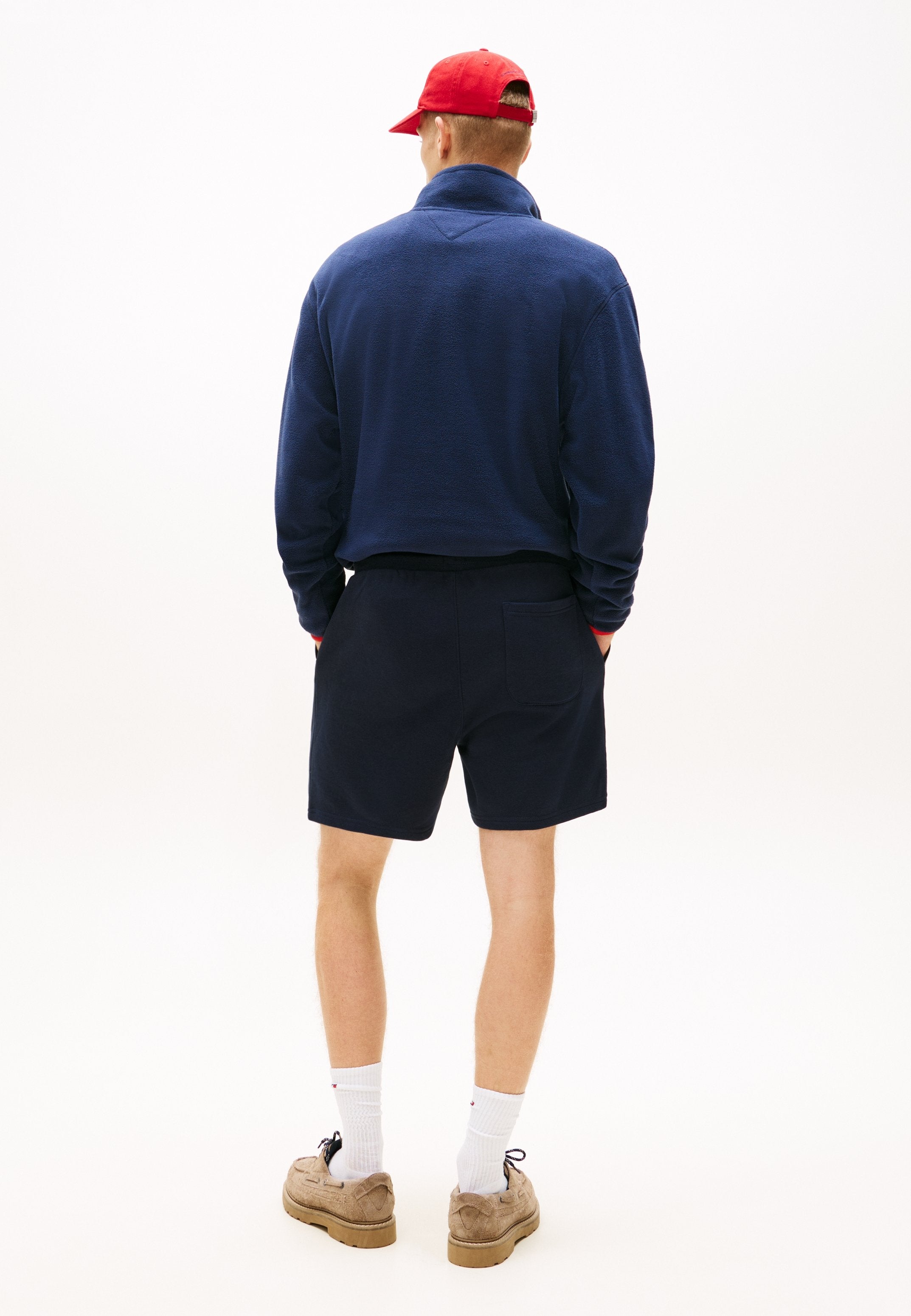 LINEAR LOGO DRAWSTRING SWEAT SHORTS - Sports shorts - dark night navy