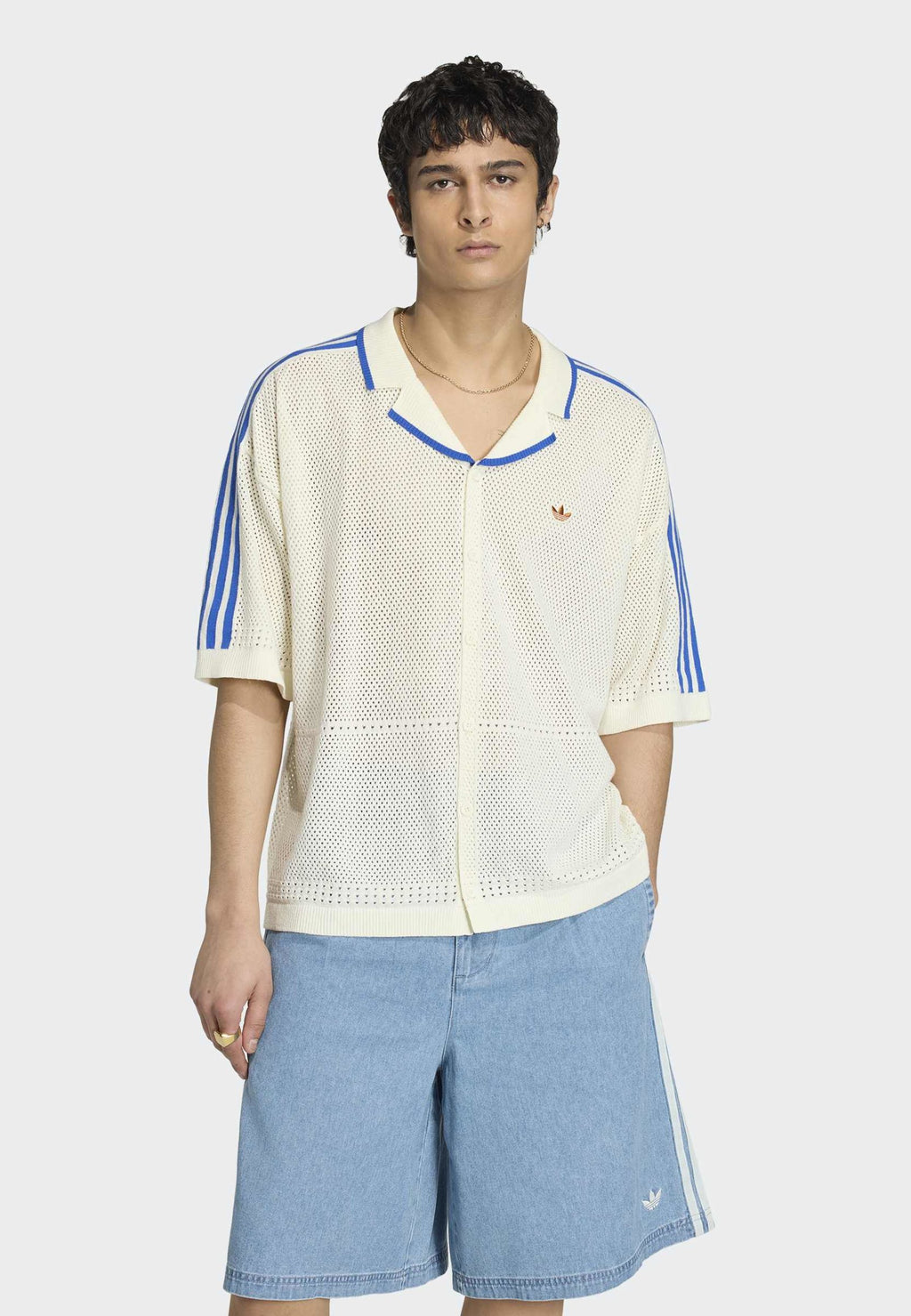 قميص KNITTED RESORT - أبيض مائل