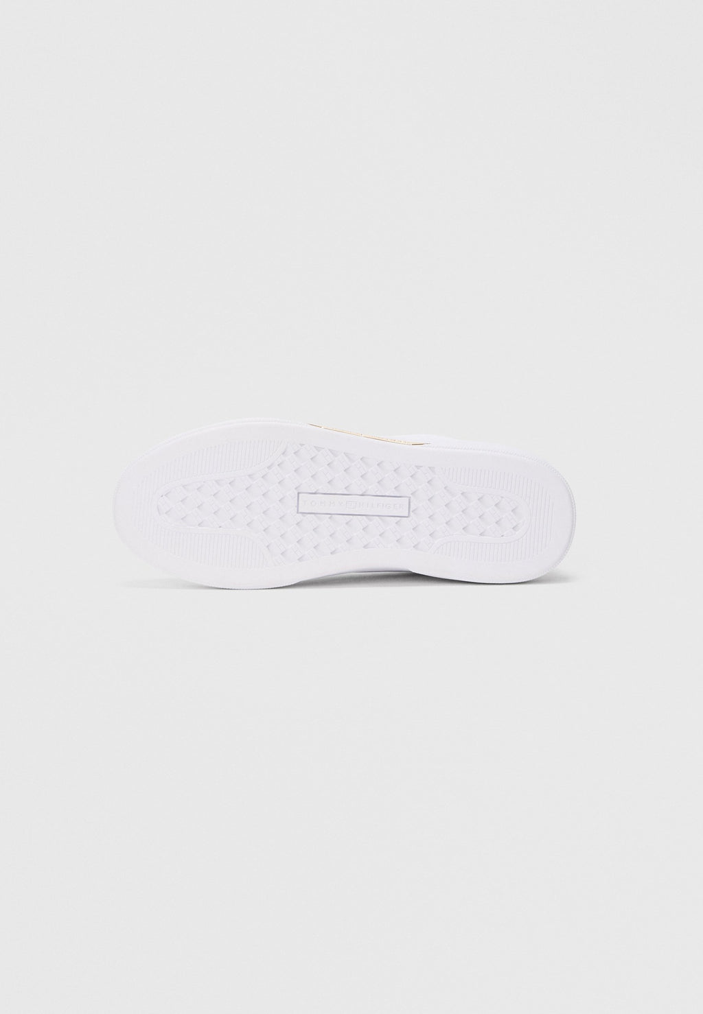 BASKETS BASSES EN CUIR À PLAQUE LOGO - Baskets - blanc