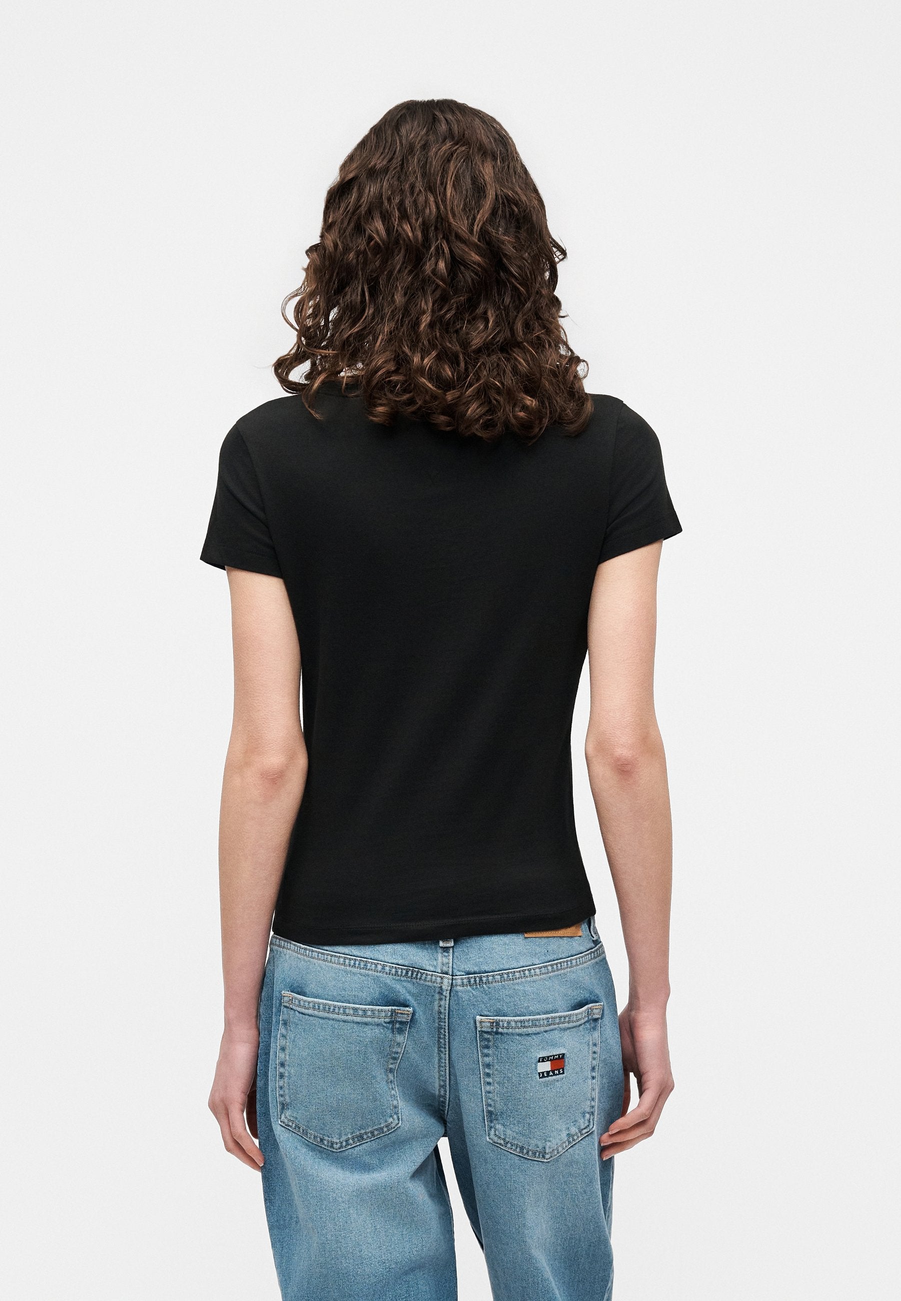 V NECK TEE 3 PACK - Basic T-shirt - black/ecru/pink daisy