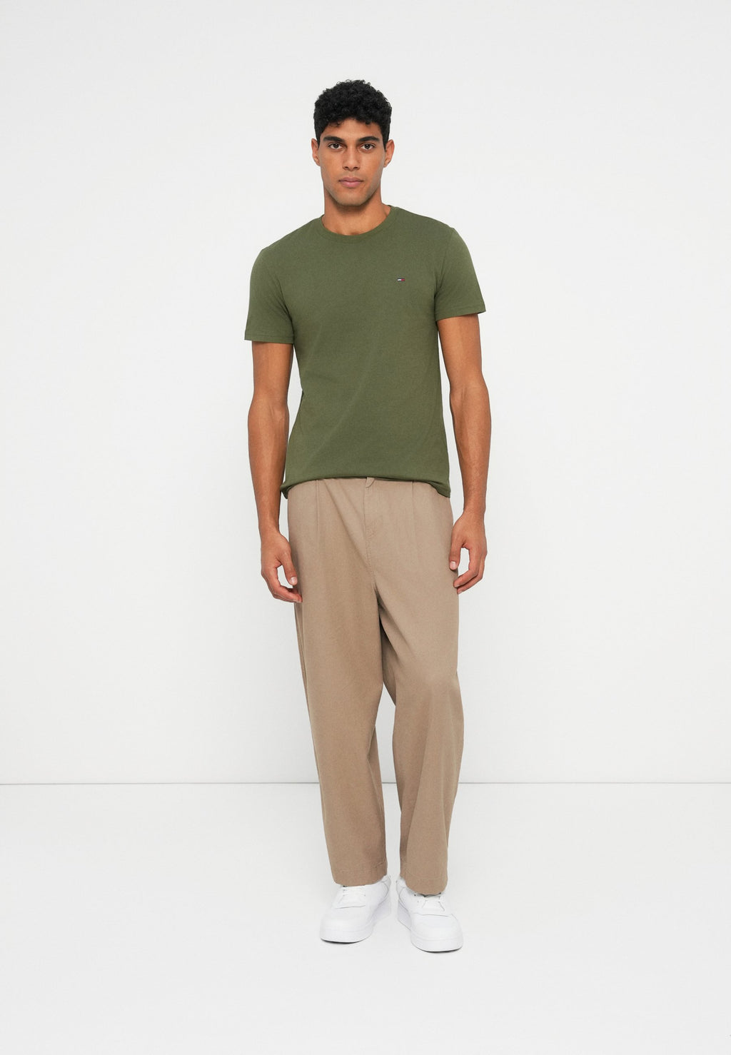 SLIM TEE 2 PACK - Basic T-shirt - black/dark greenery