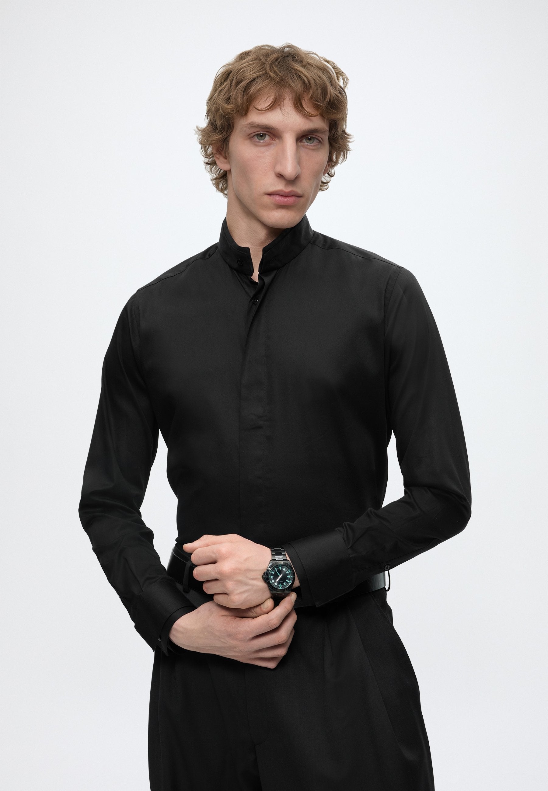 SHIRT MODERN FIT - Formal shirt - black