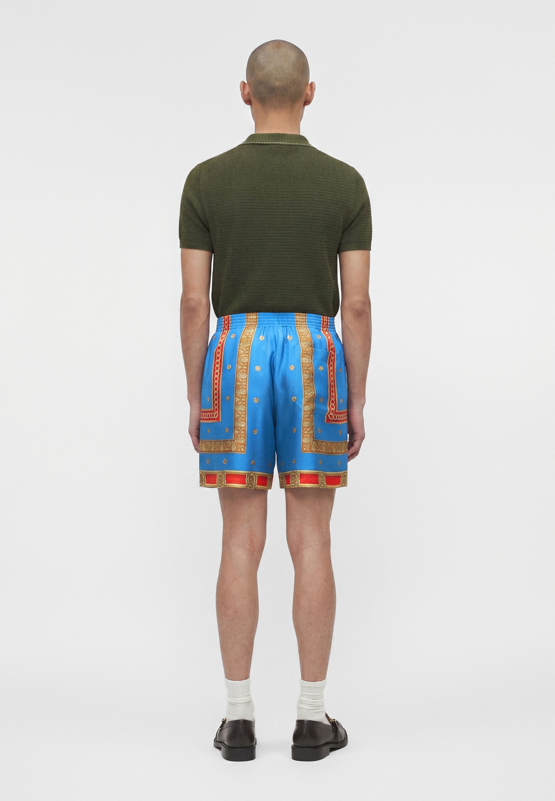 PRINT THE RING MASTER - Shorts - royal blue/red/gold-coloured