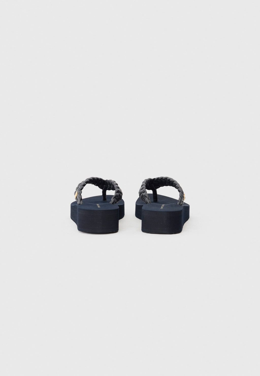 شباشب WEDGE FLIP-FLOPS بحزام مضفر - زرقاء فضائية
