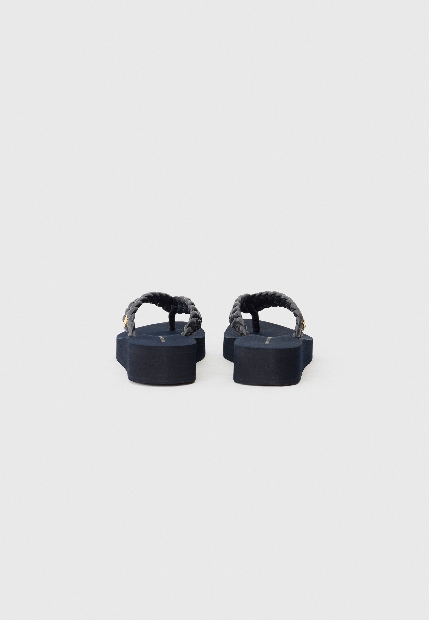 شباشب WEDGE FLIP-FLOPS بحزام مضفر - زرقاء فضائية