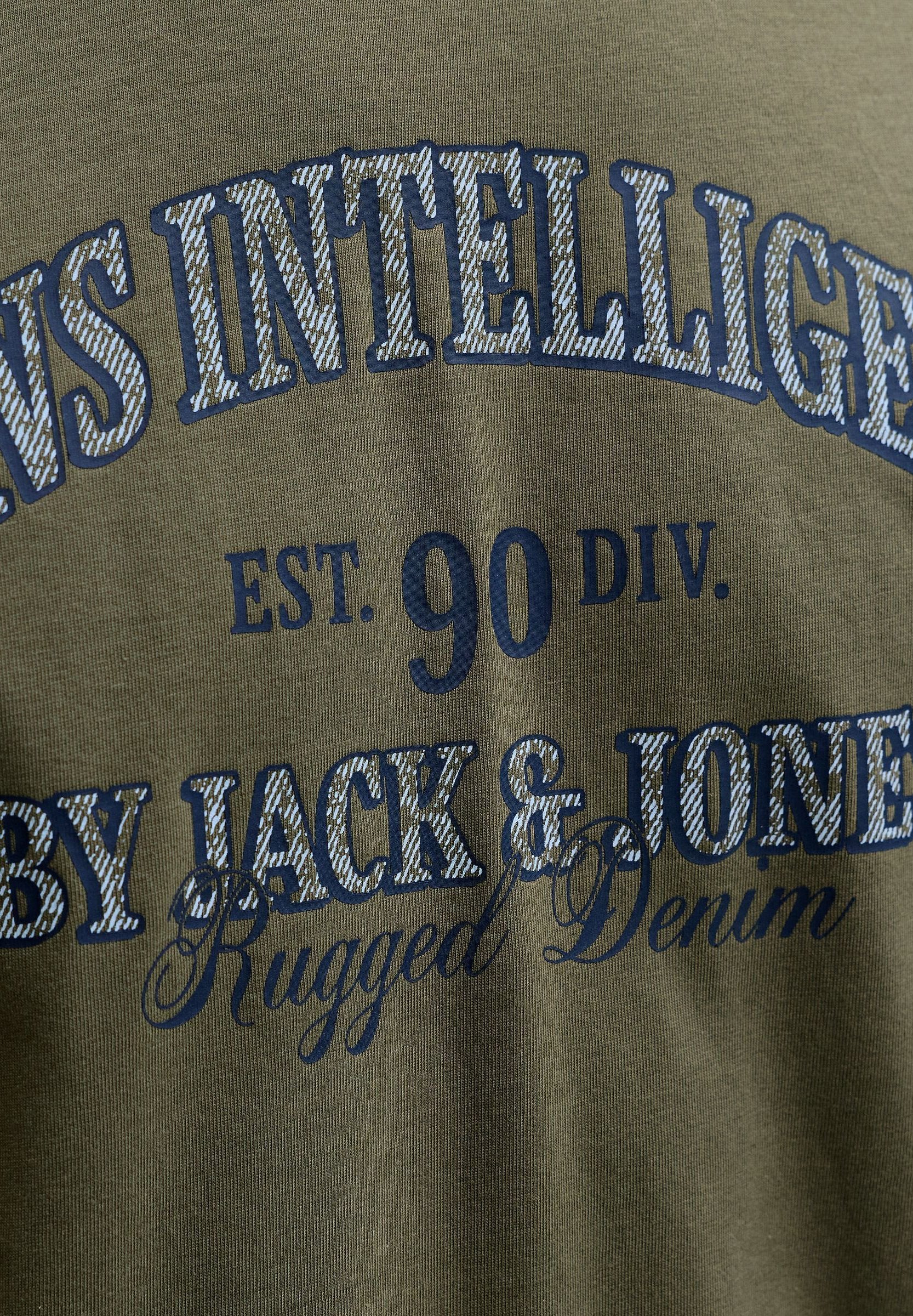 T- - Print T-shirt - dusty olive