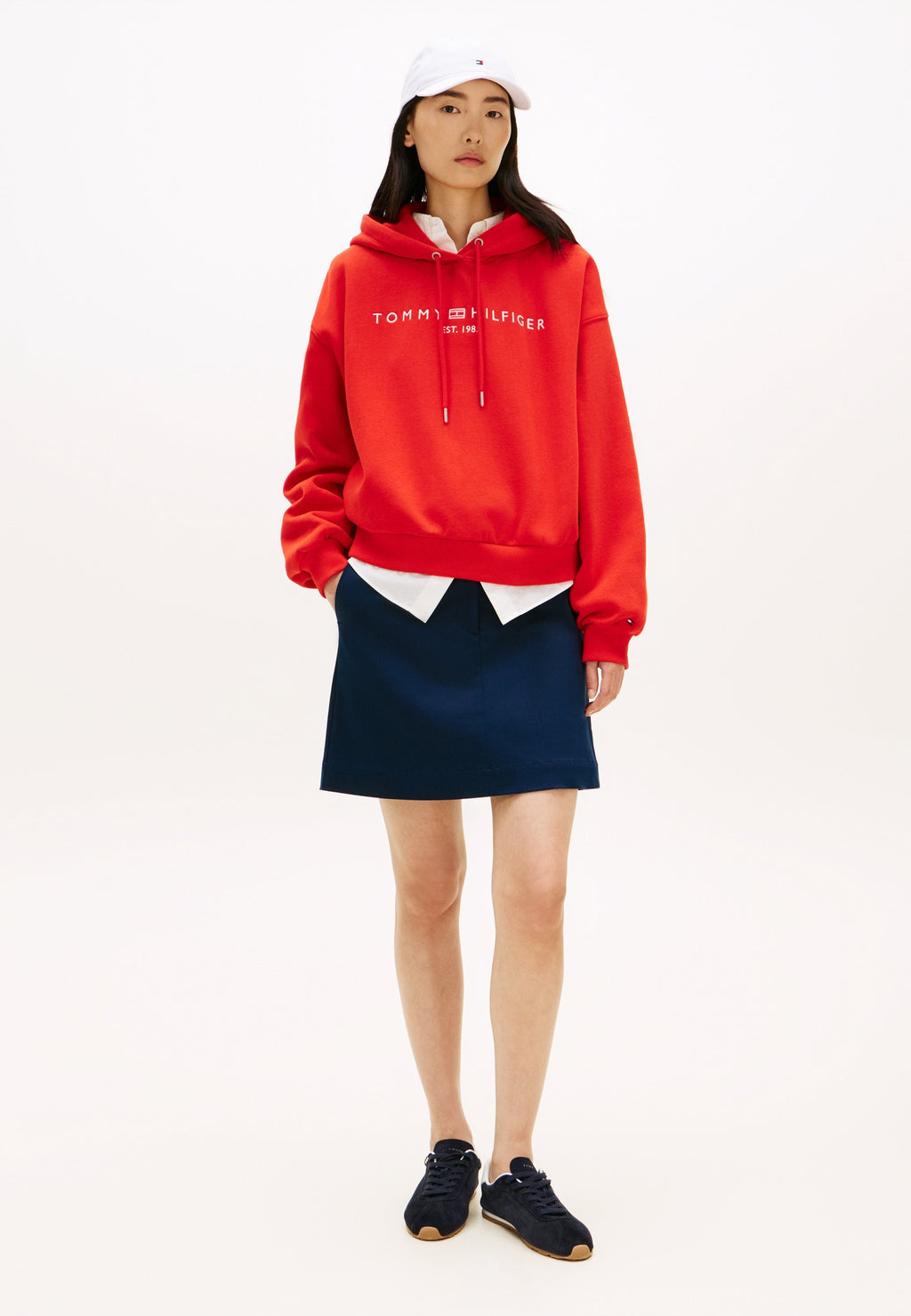 FLEX FLEECE LOGO EMBROIDERY RELAXED HOODY - Hoodie - fireworks