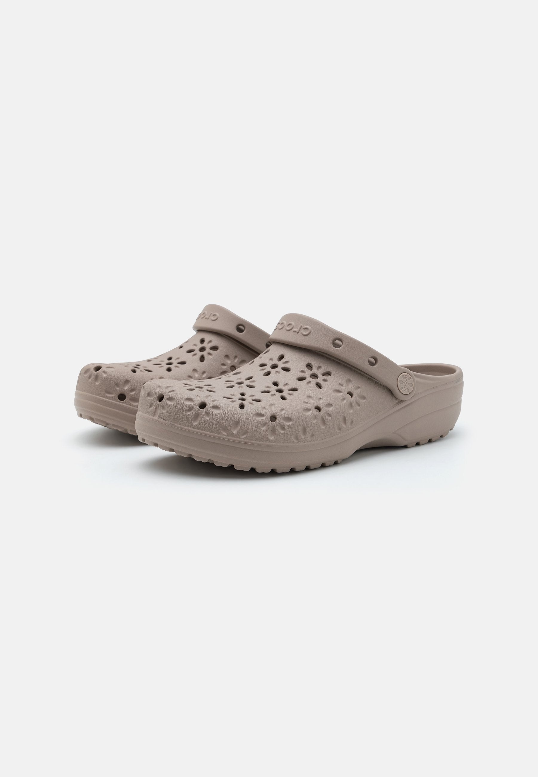 CLASSIC FLORAL CUT OUT - Mules - taupe