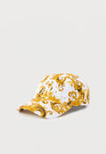 BASEBALL CAP CUT IN THE MIDDLE UNISEX - Cap - white/gold-coloured