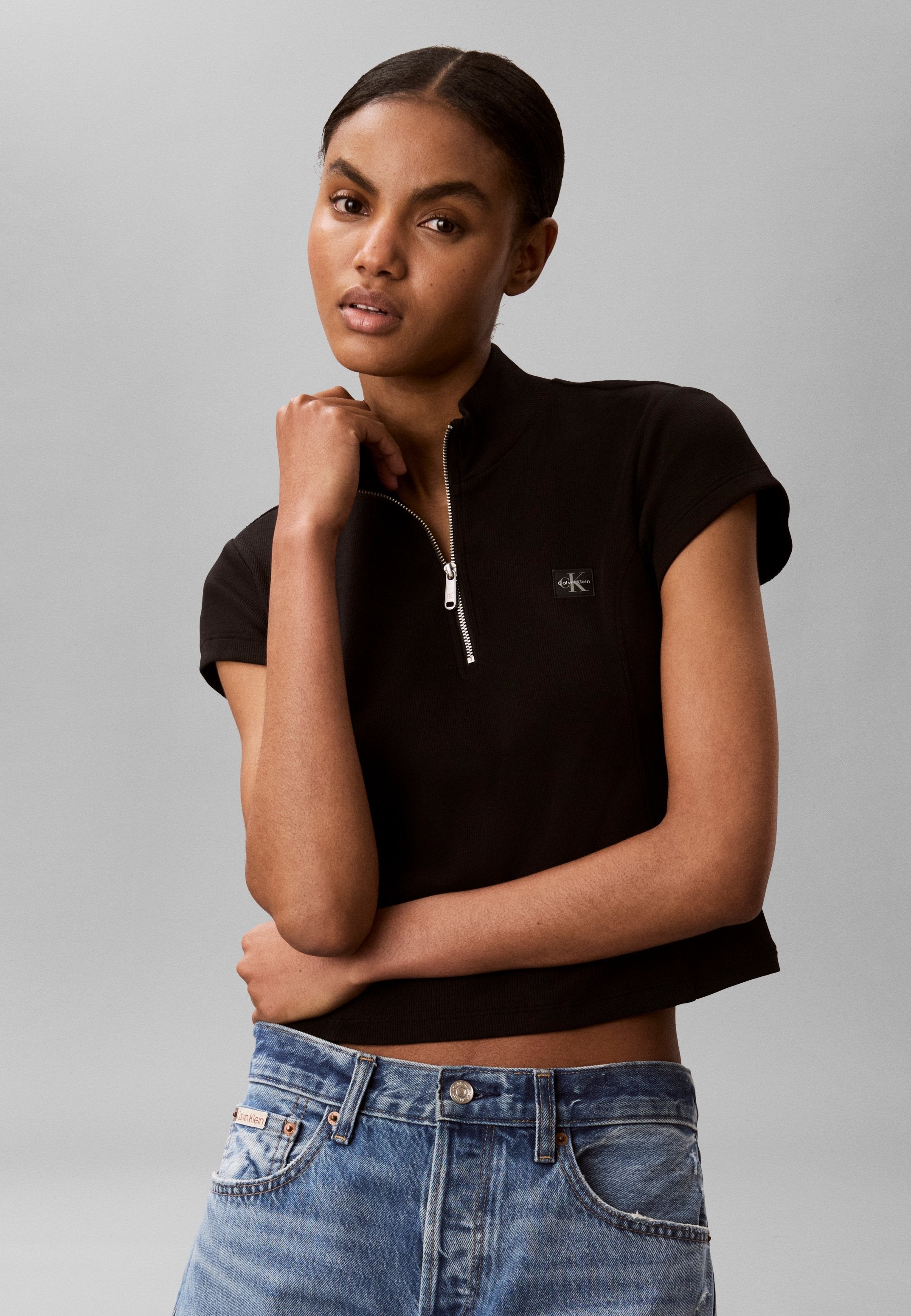 Print T-shirt - black
