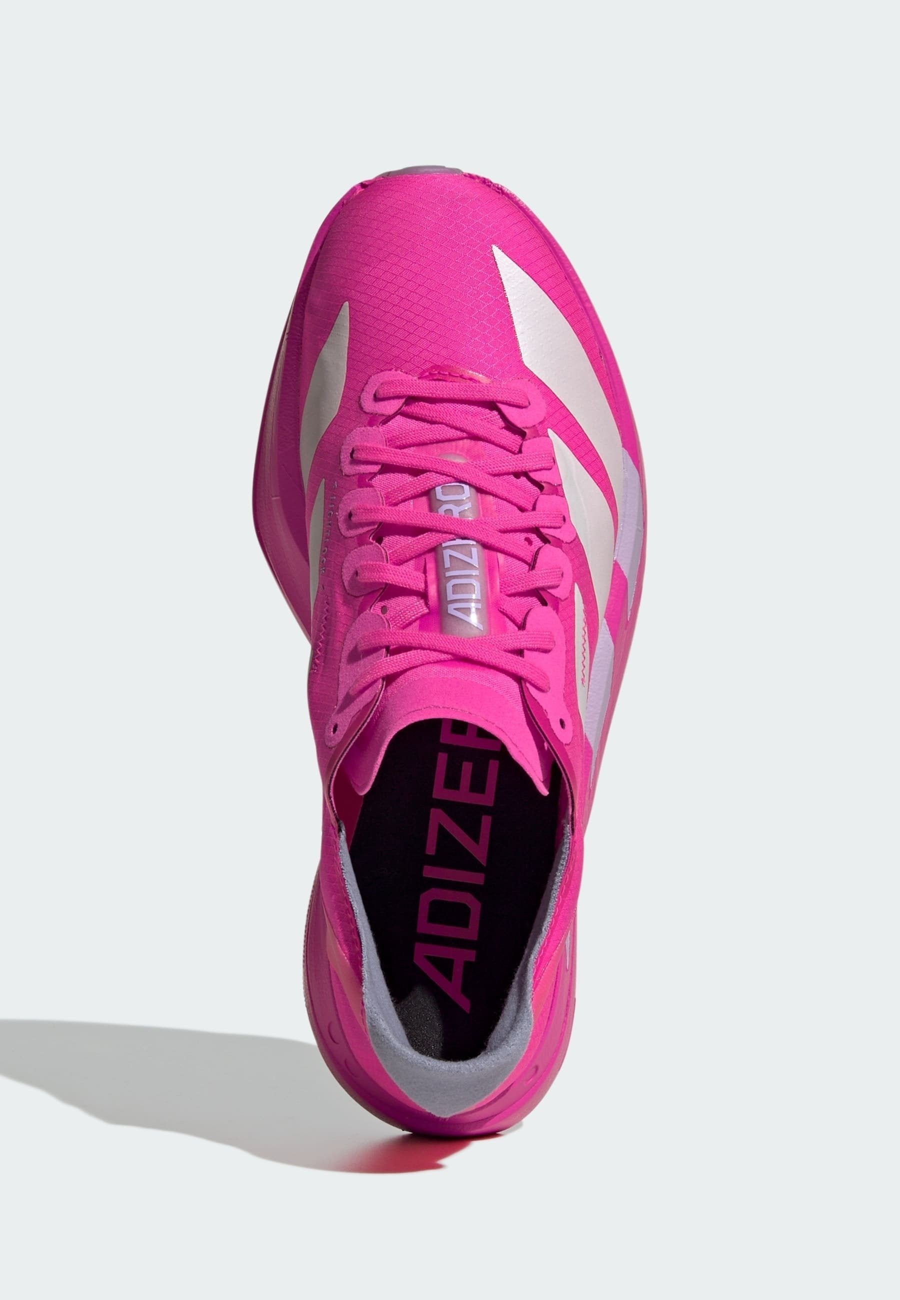 ADIZERO ADIOS PRO 4 - Road running shoes - shock pink metalic aurora plum