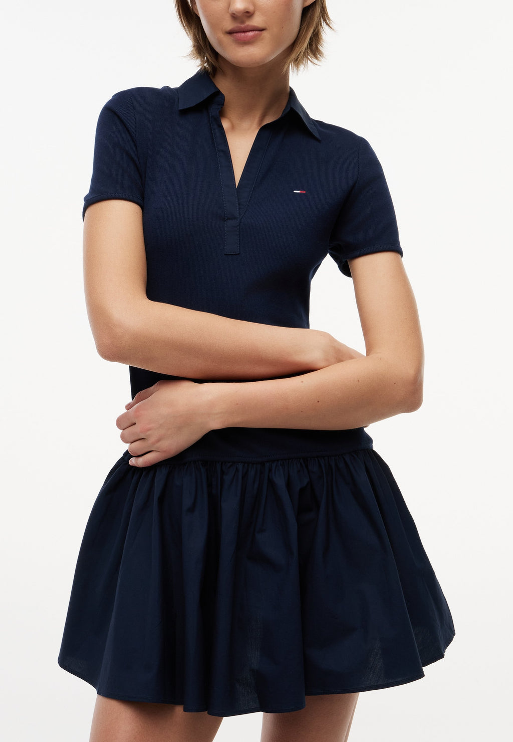 ROBE POLO SLIM MINI - Robe de jour - bleu marine foncé