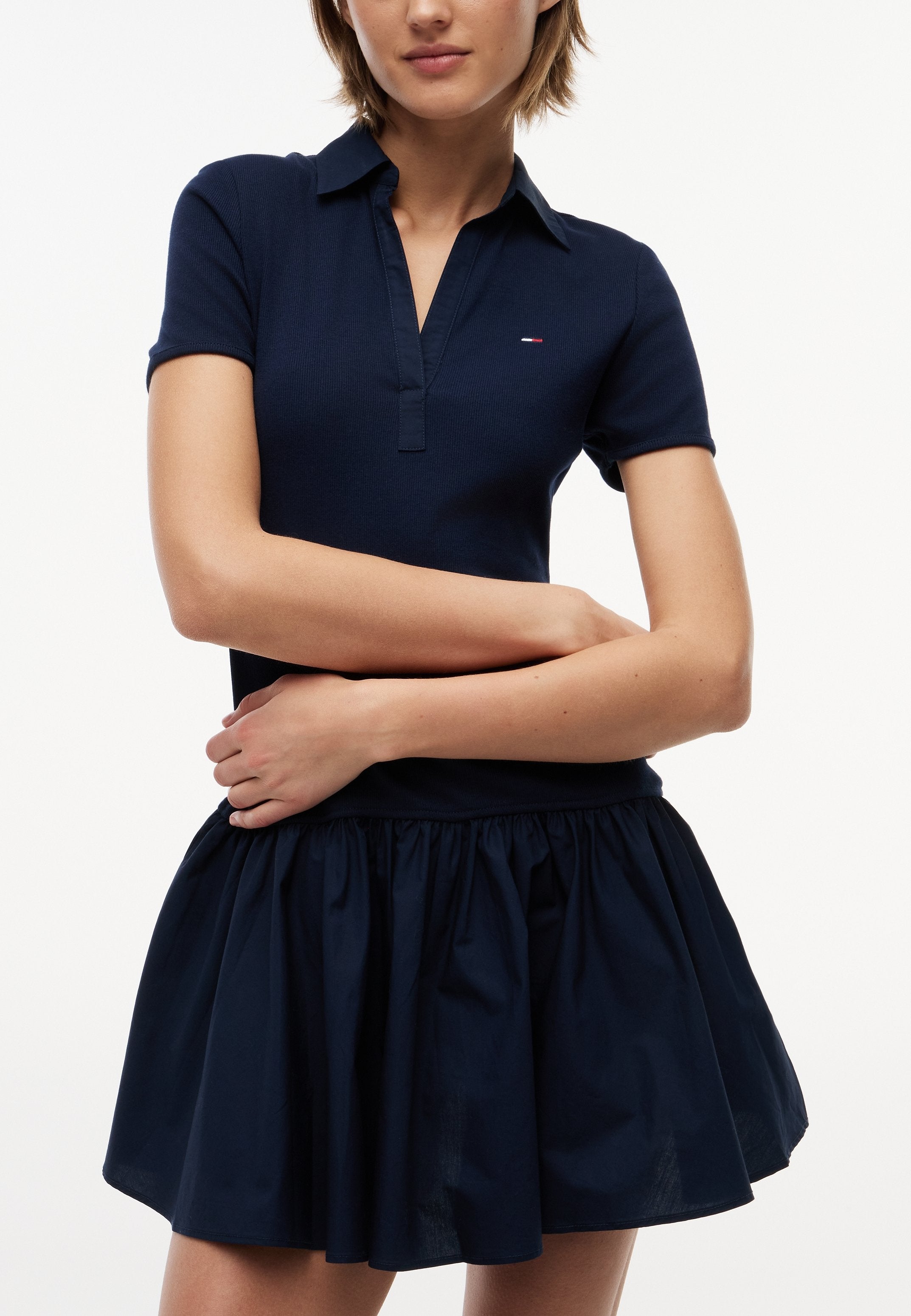 ROBE POLO SLIM MINI - Robe de jour - bleu marine foncé