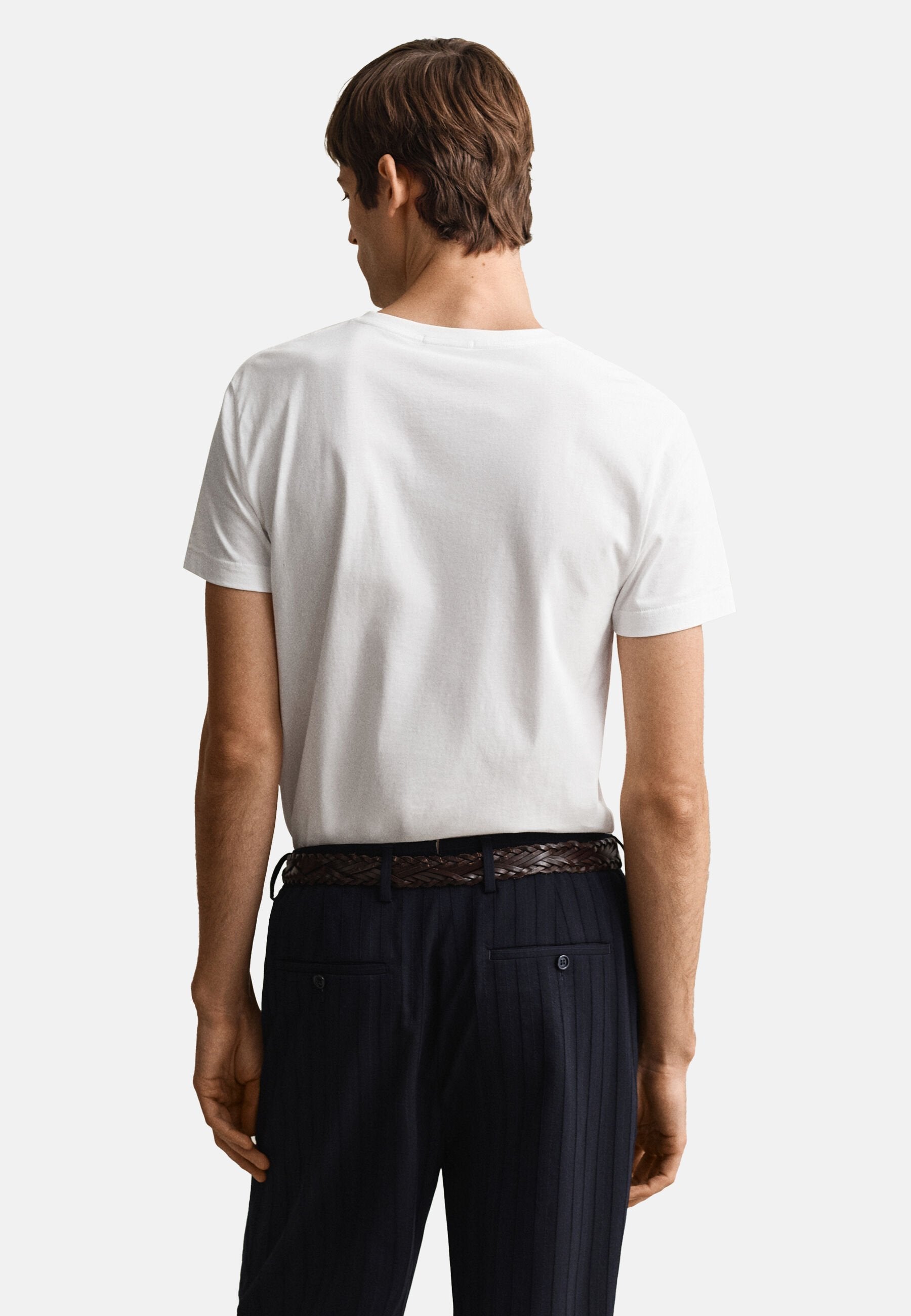 SHIELD V NECK - Basic T-shirt - white