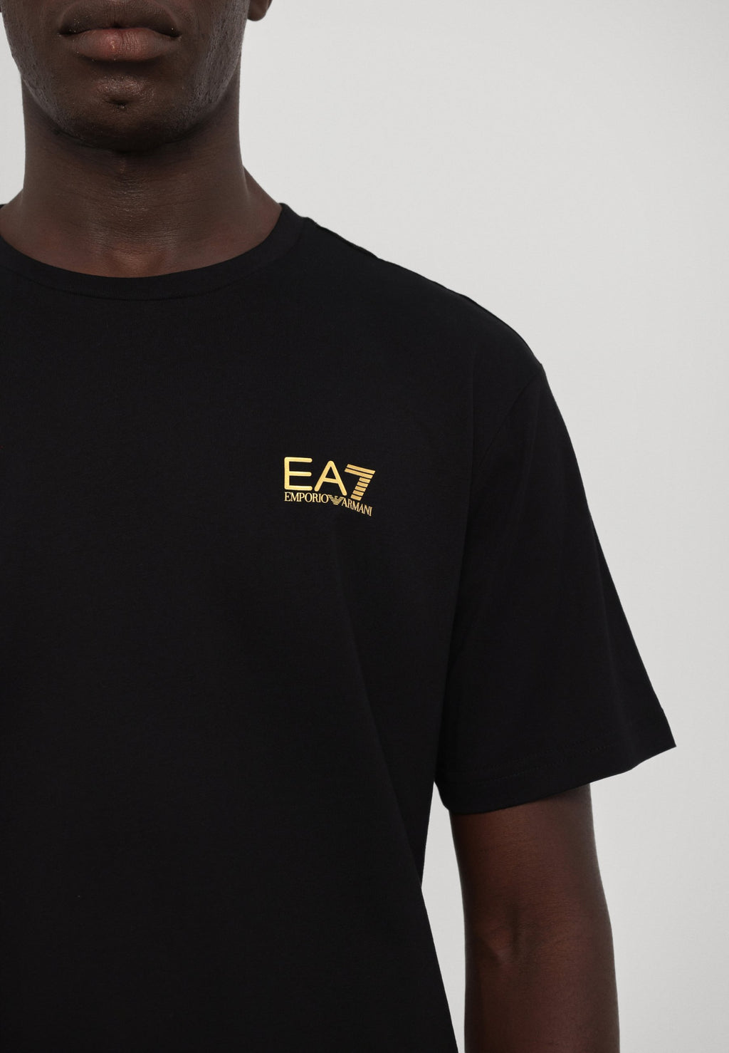 Print T-shirt - black/gold