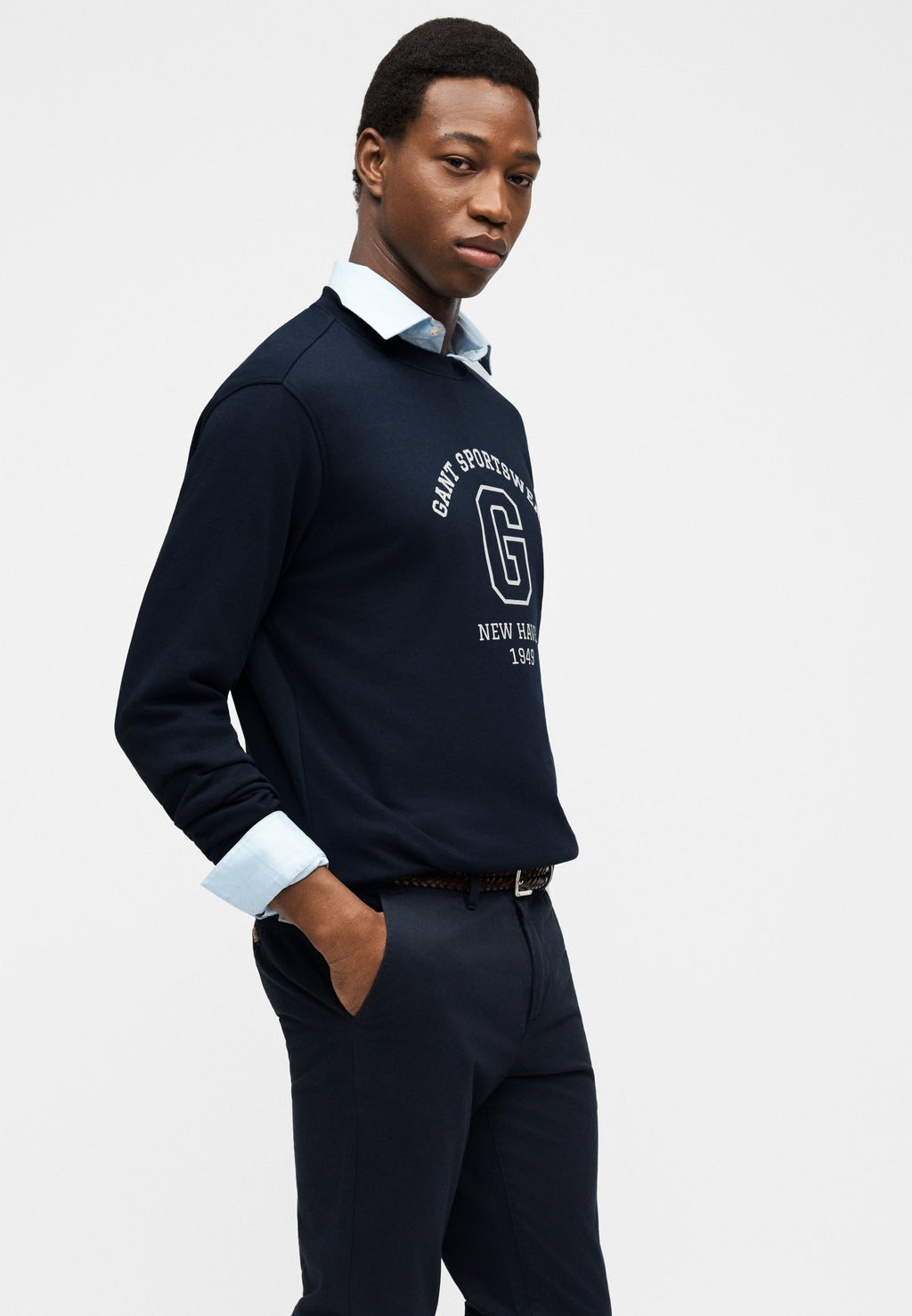GRAPHIC CREW NECK - Sweatshirt - evening blue