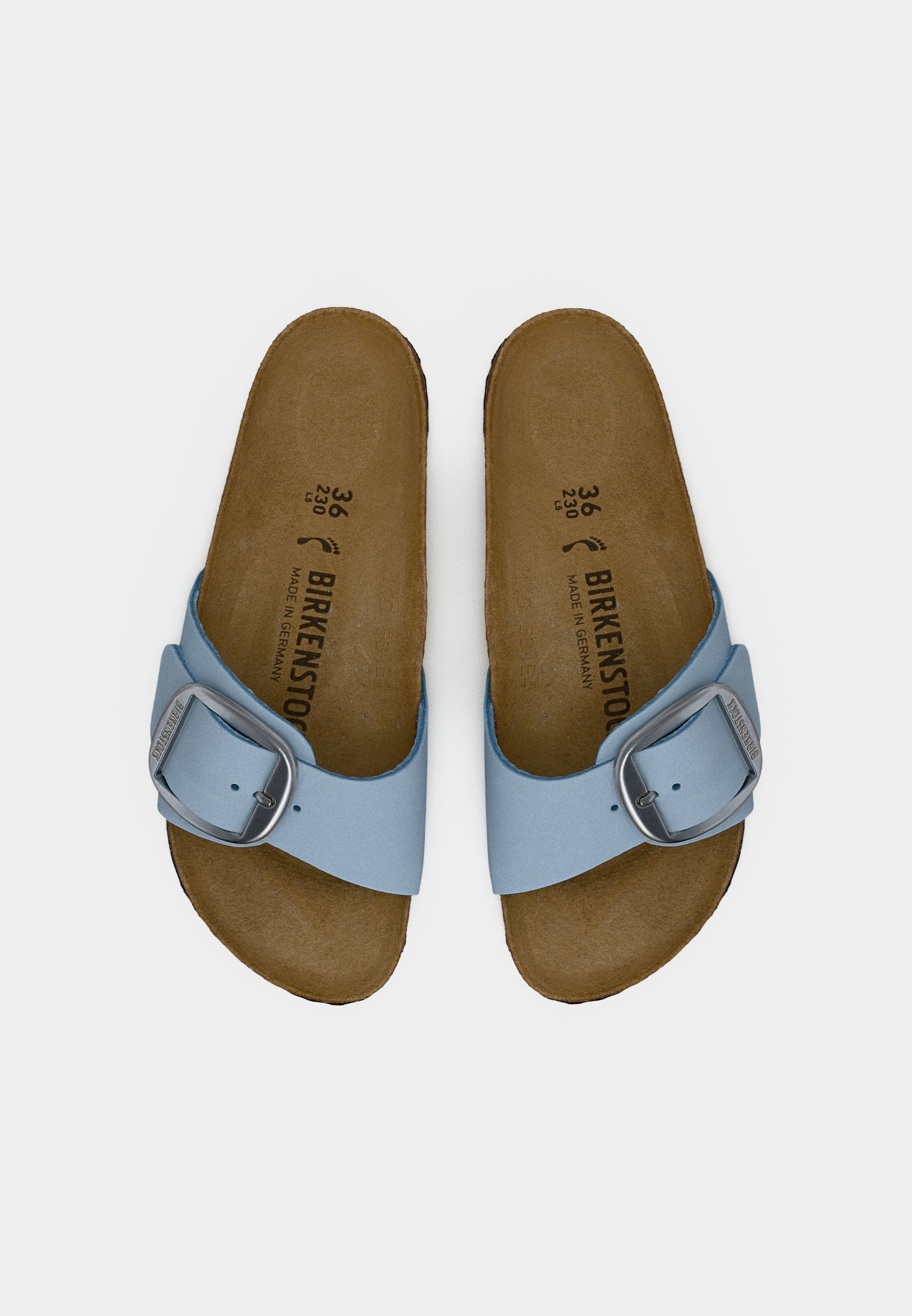 MADRID BIG BUCKLE LENB BABY BLUES NARROW - Mules - baby blue