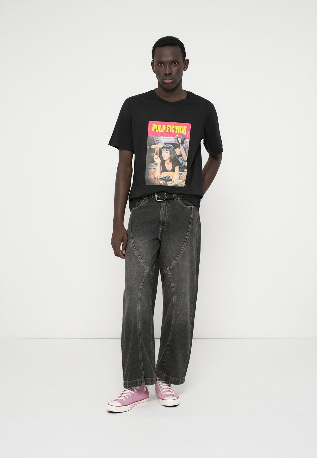 JORPULP FICTION TEE CREW NECK - Print T-shirt - black