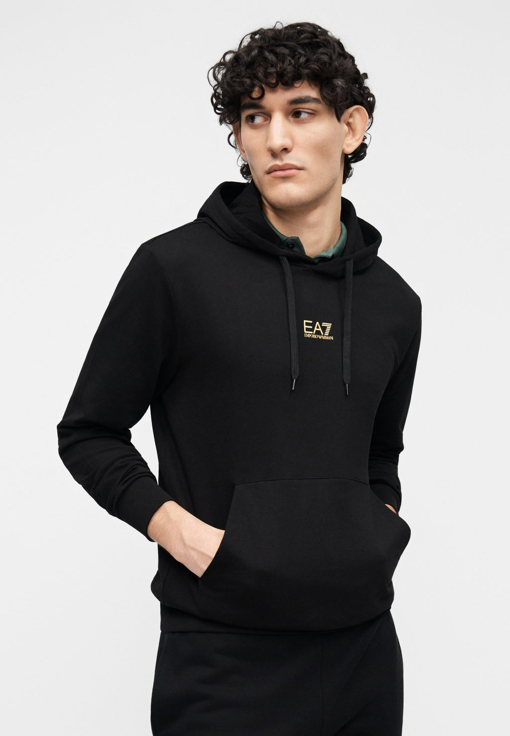 TRAIN CORE HOODIE UNISEX - Hoodie - black/gold-coloured