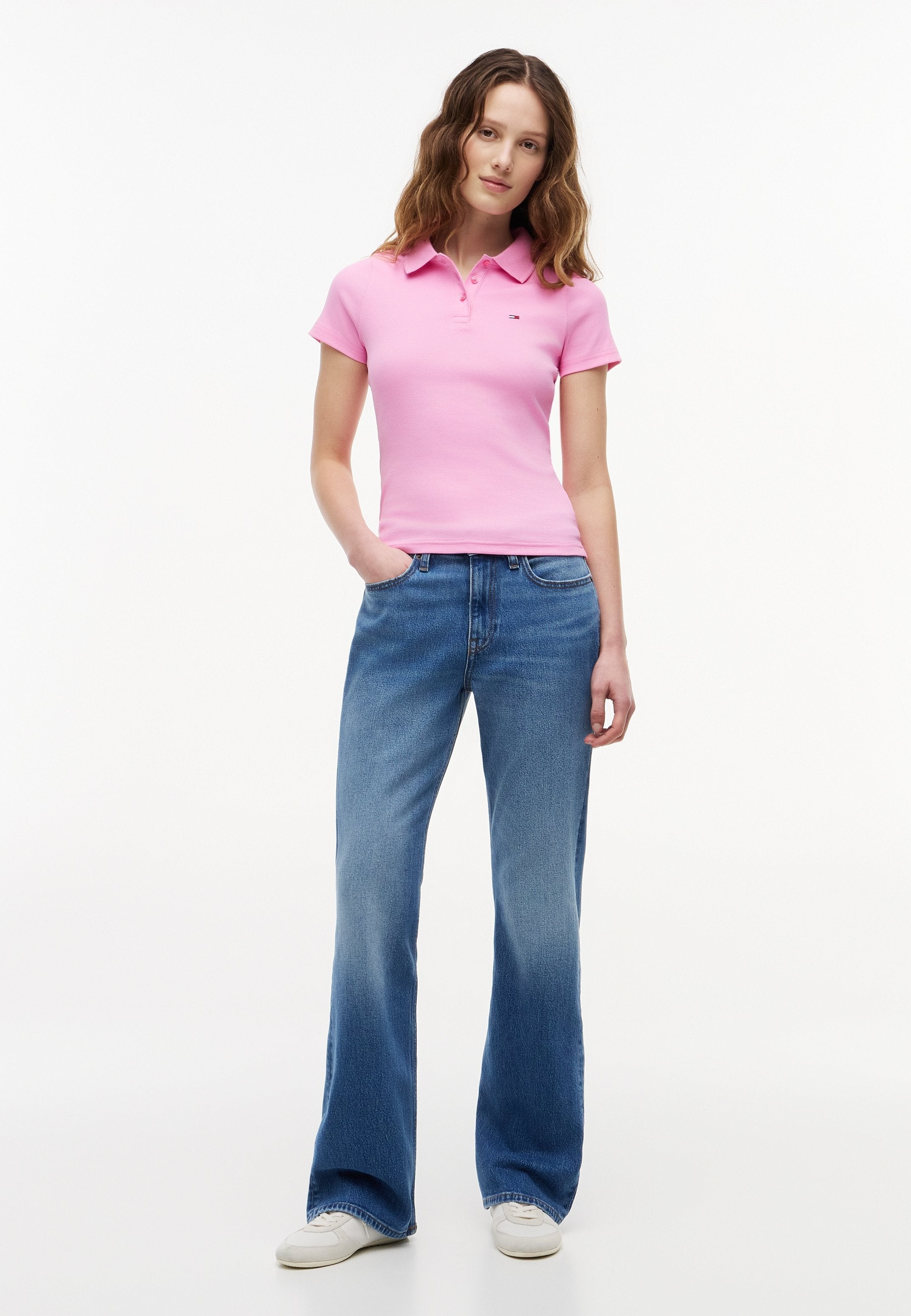 SLIM - Polo shirt - pink daisy