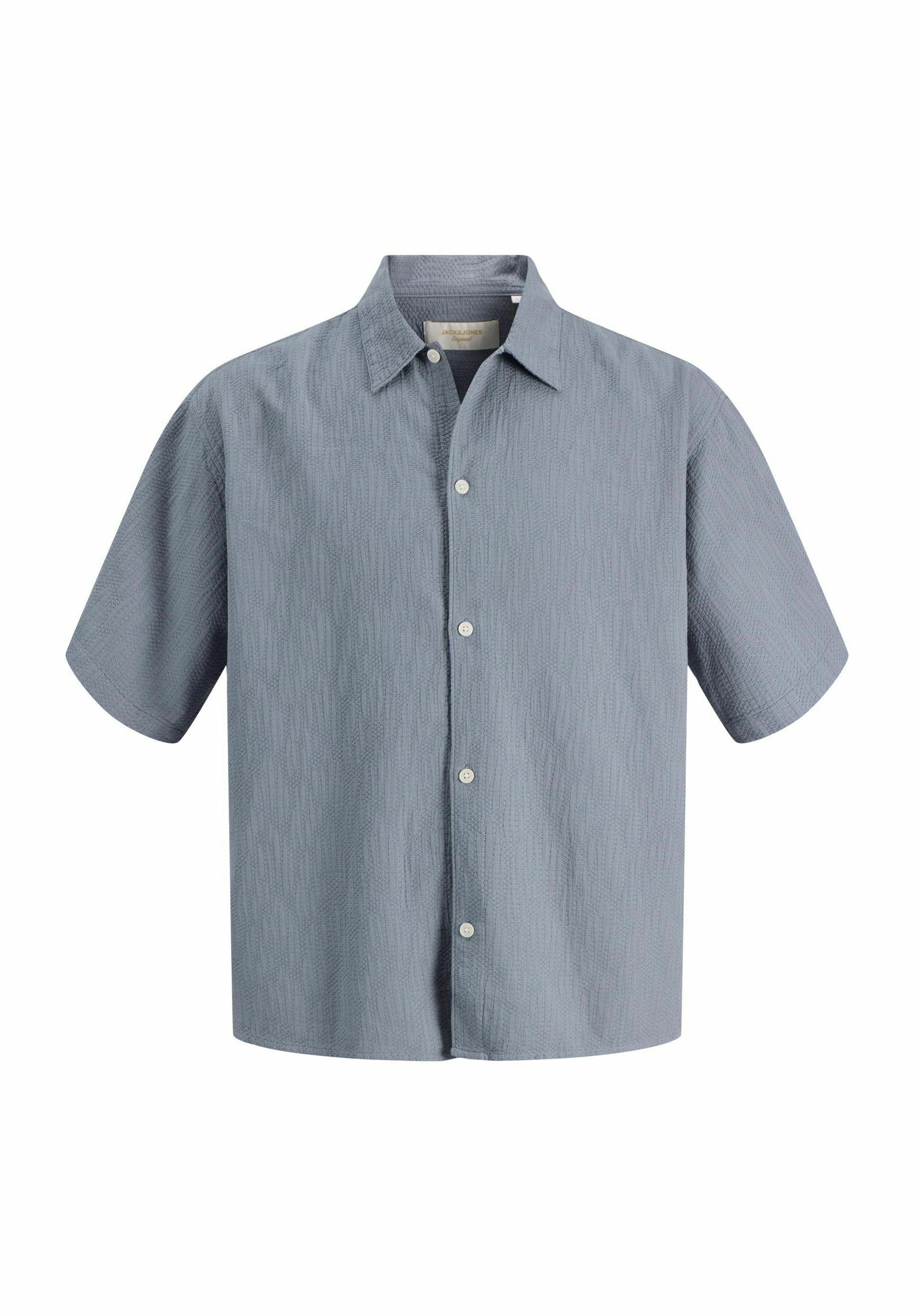 JORMONTAUK WAVY TEXTURE SHIRT SS SN - Shirt - flint stone
