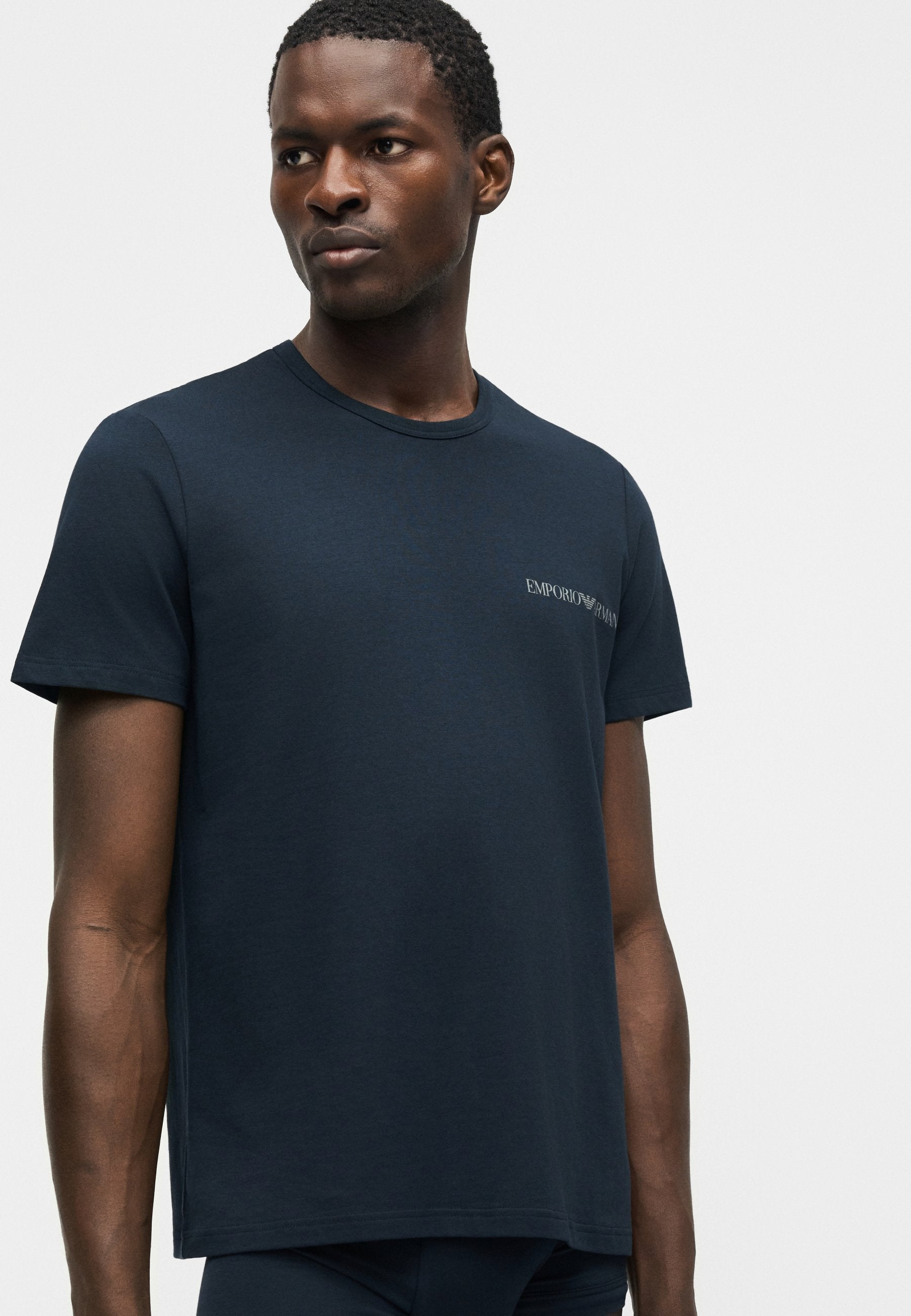 CORE LOGOBAND CREW NECK 2 PACK - Undershirt - armani blue/white