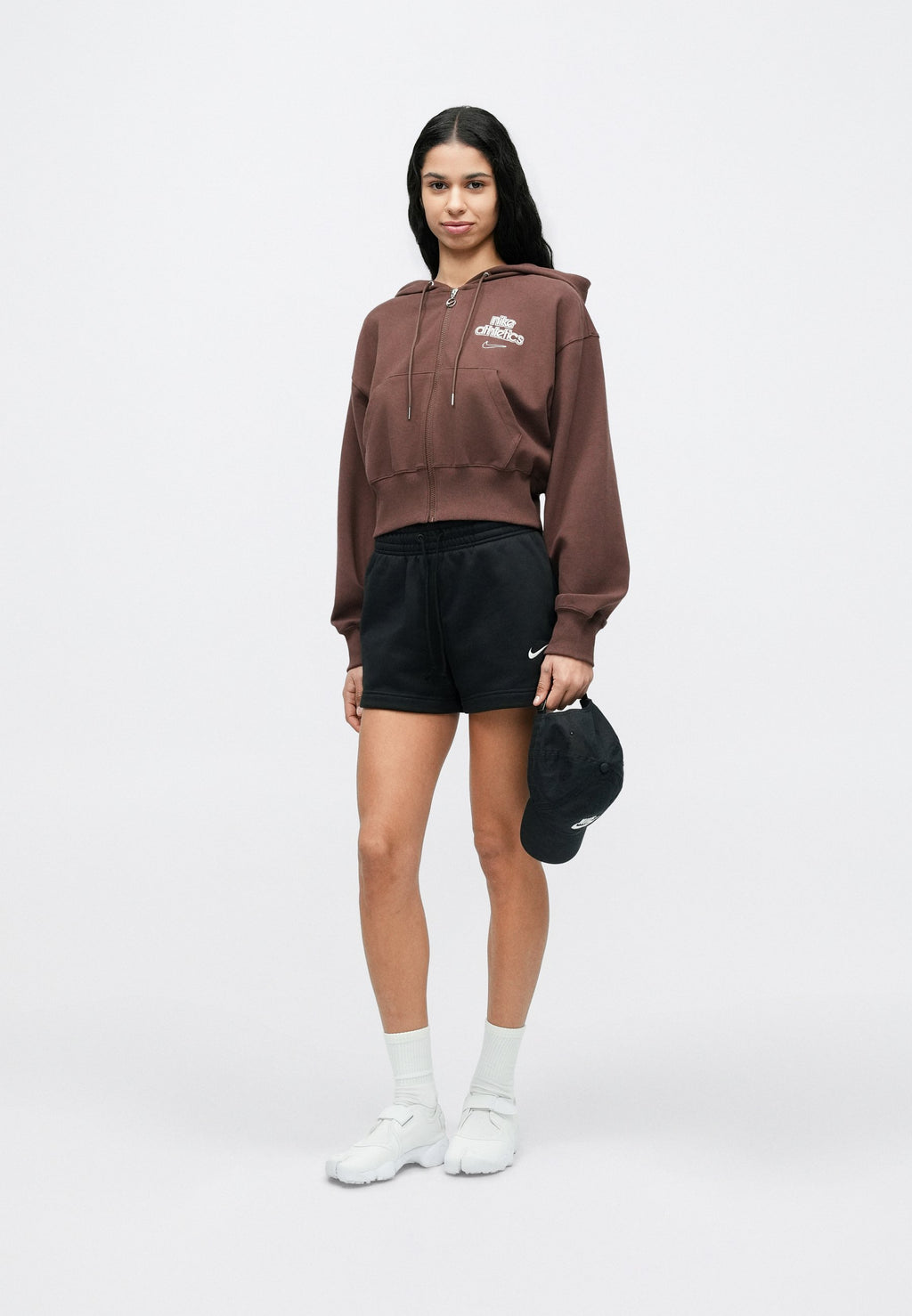 Zip-up sweatshirt - chocolate