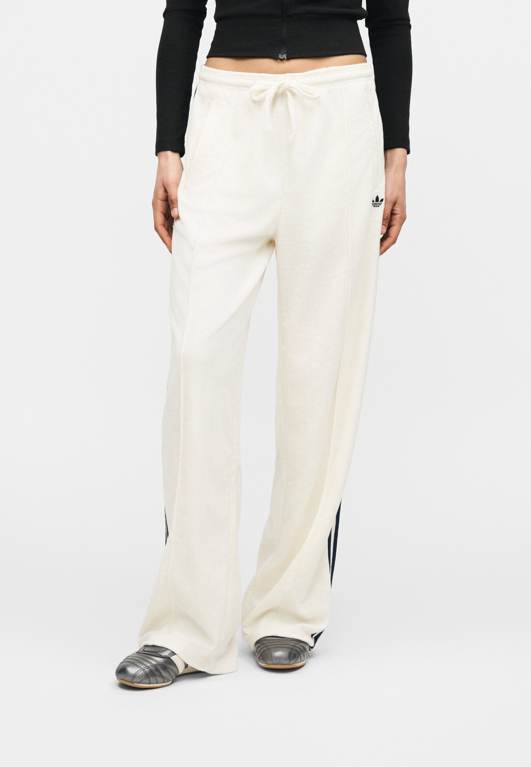 PANTALON ÉPONGE - Bas de survêtement - blanc cassé